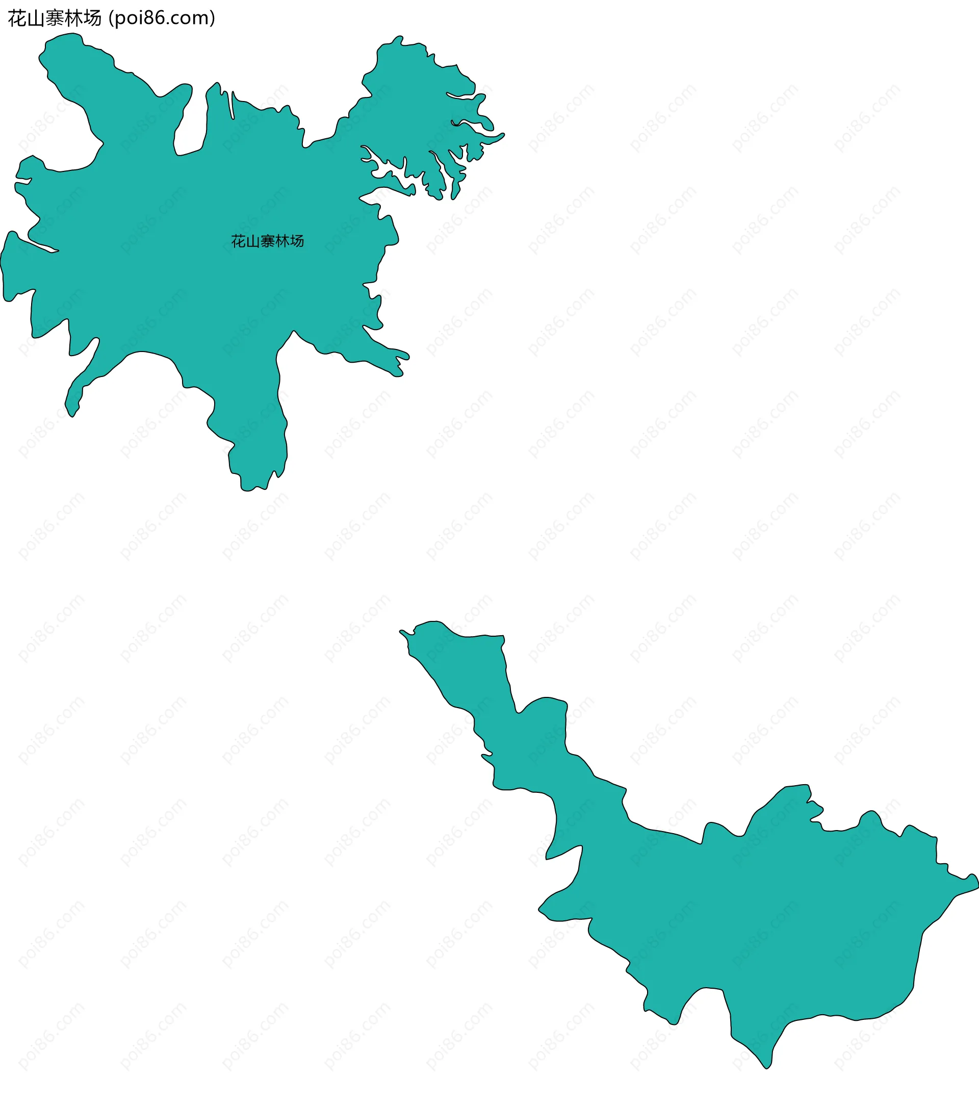 花山寨林场边界地图