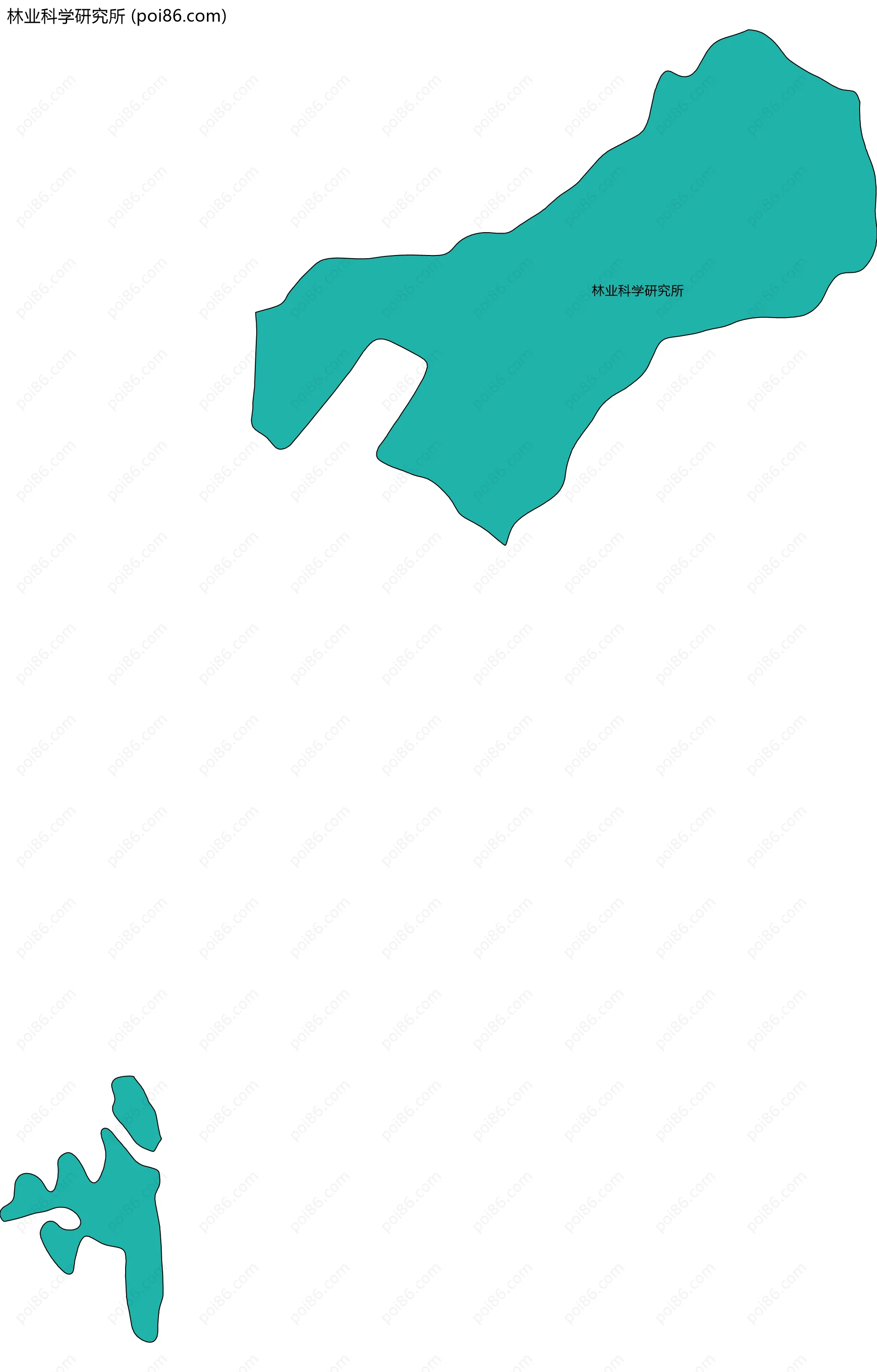 林业科学研究所边界地图