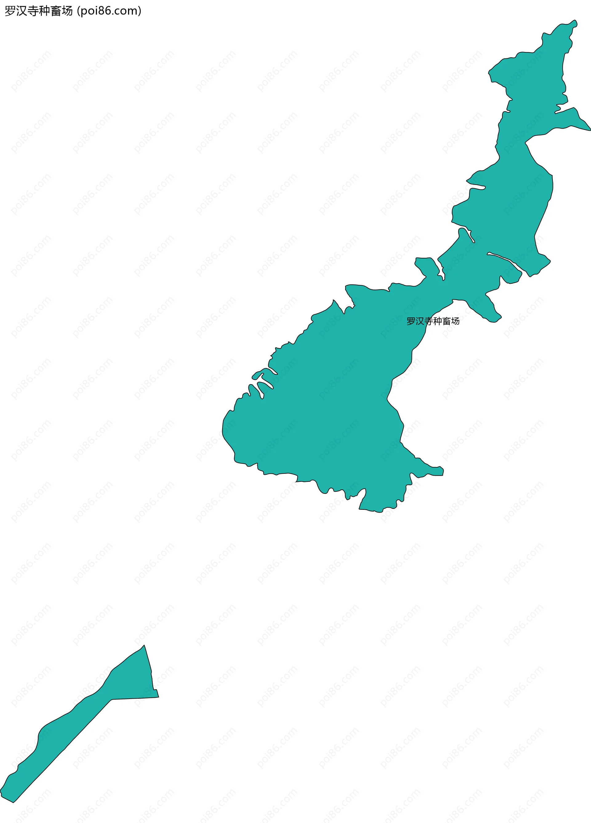 罗汉寺种畜场边界地图