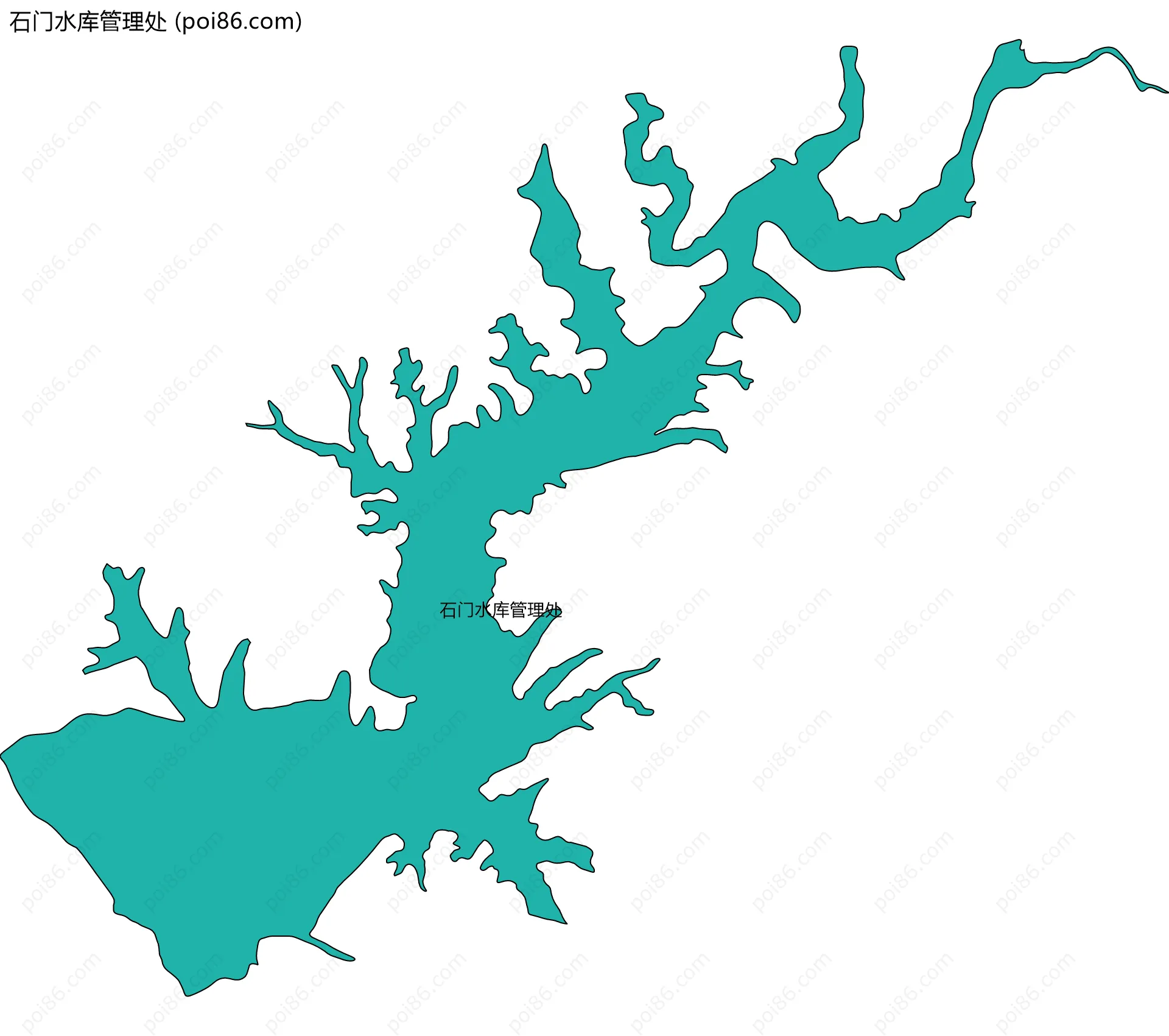 石门水库管理处边界地图