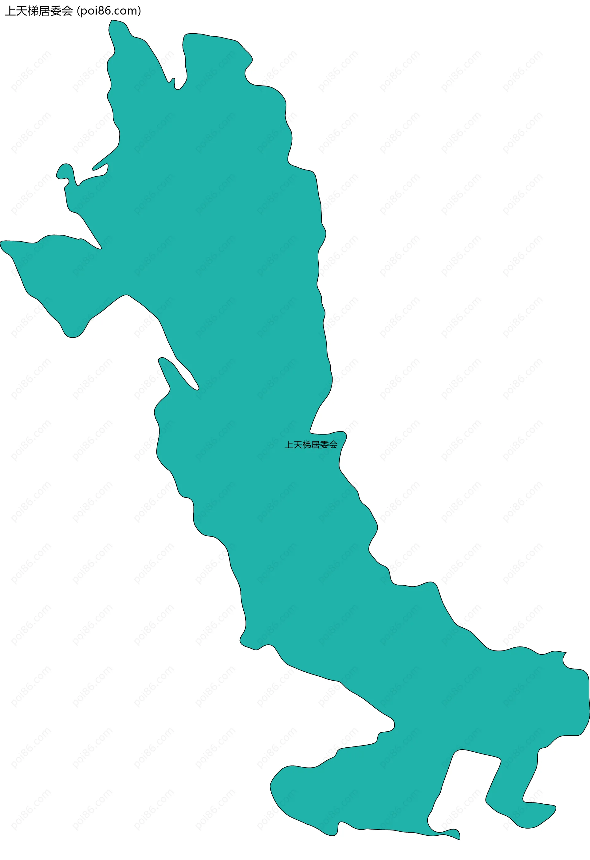 上天梯居委会边界地图