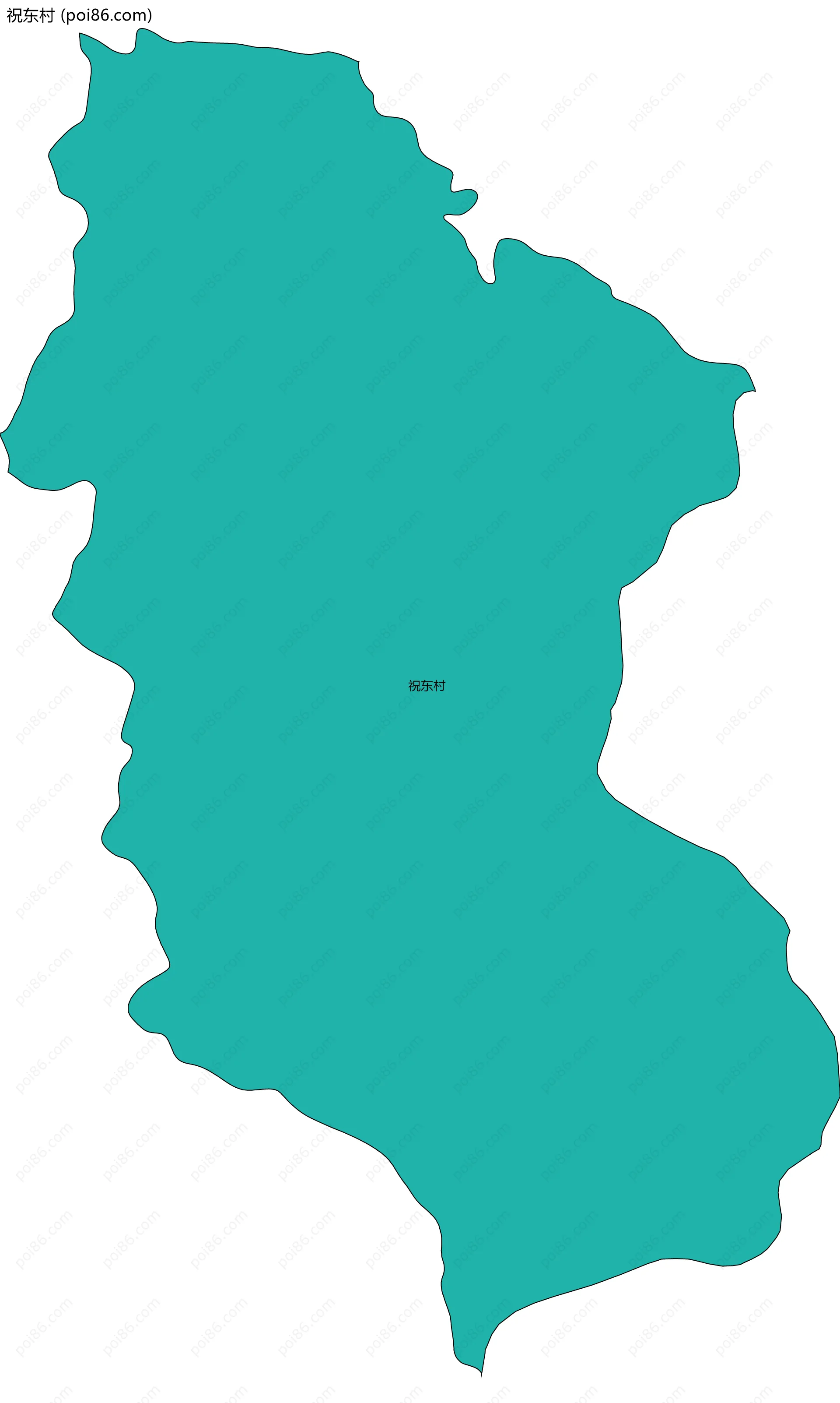 祝东村边界地图