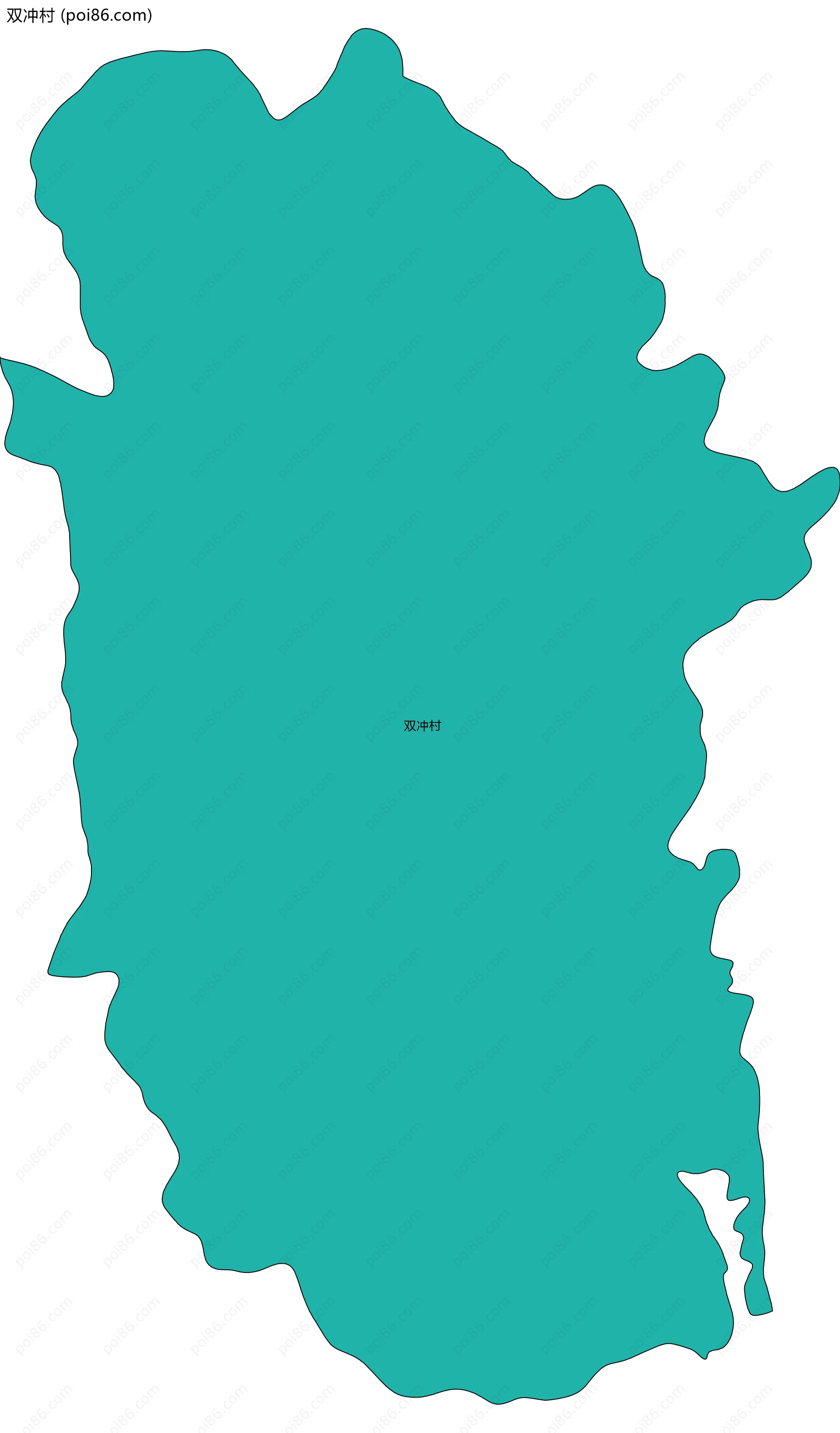 双冲村边界地图