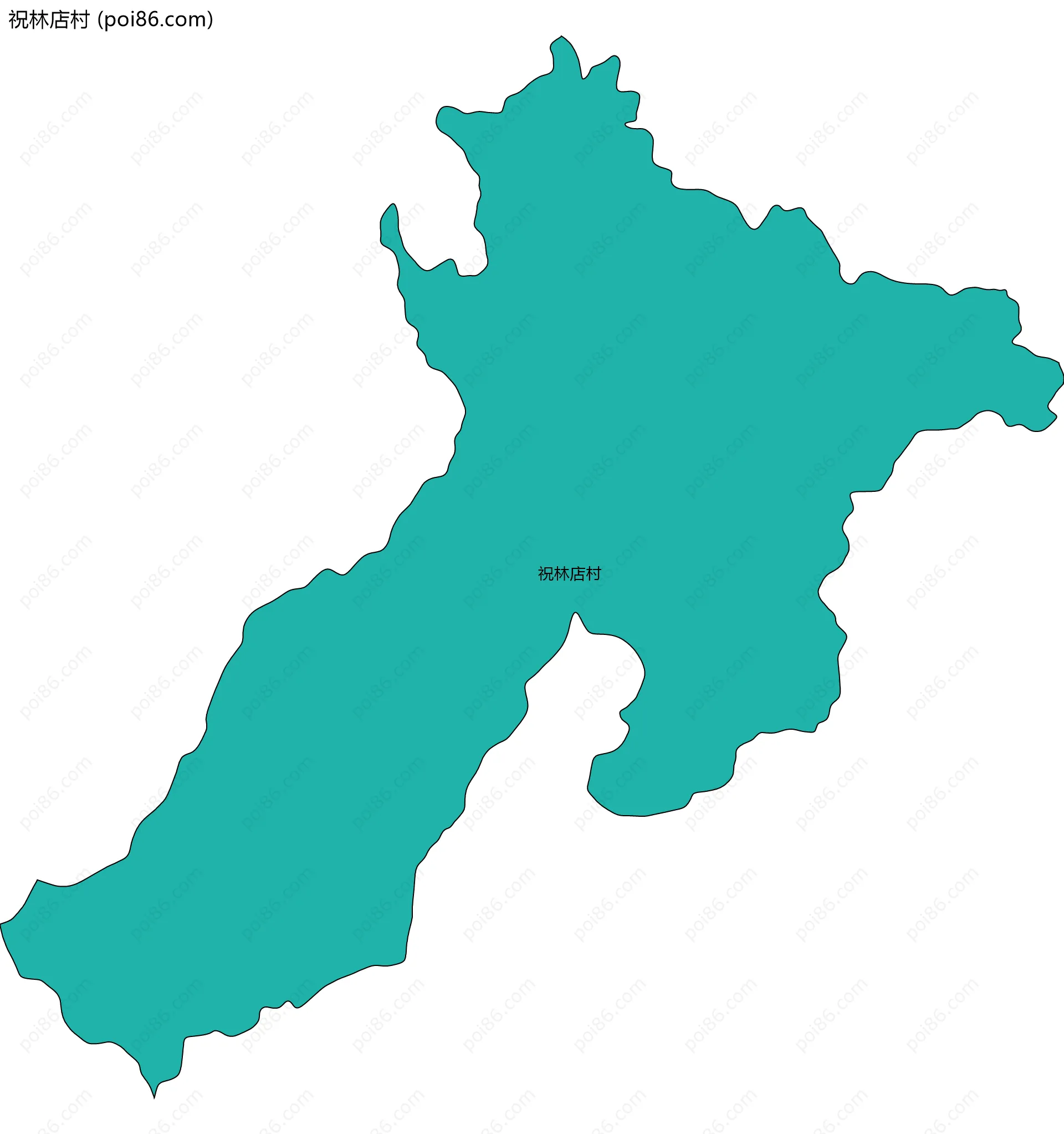 祝林店村边界地图