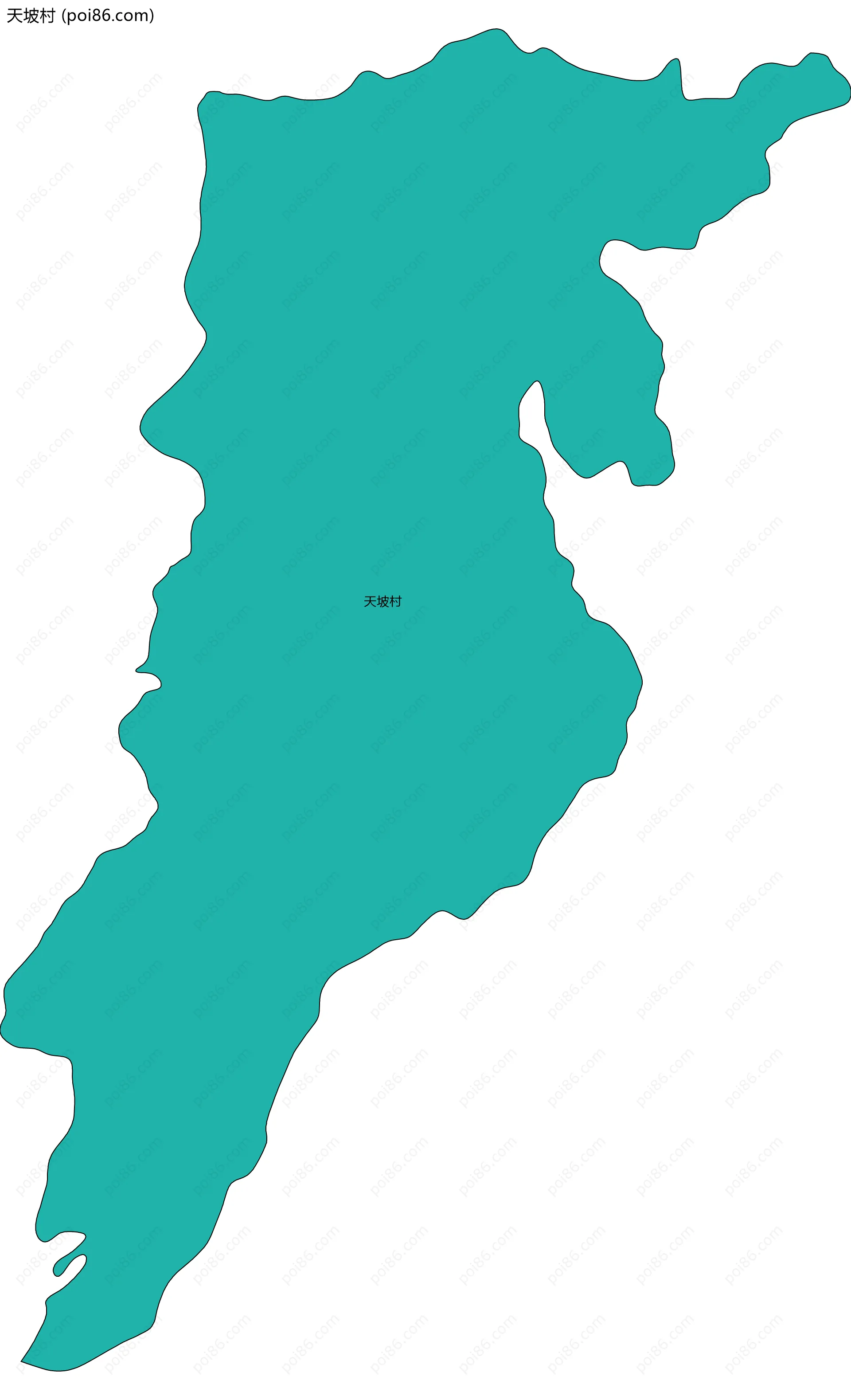 天坡村边界地图