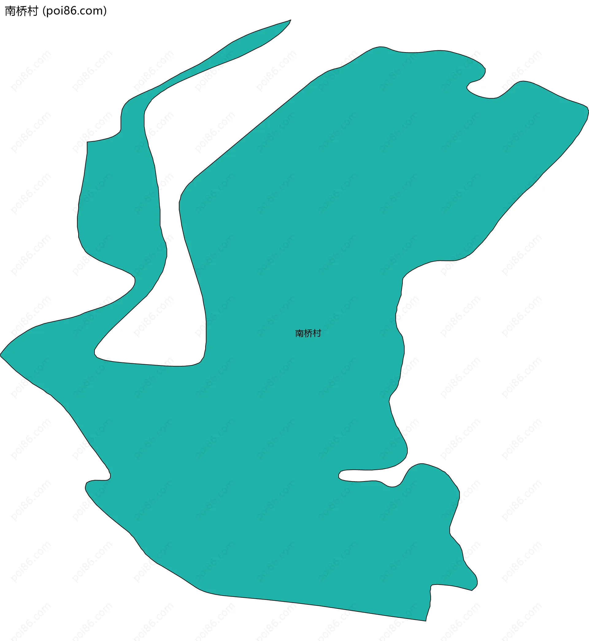 南桥村边界地图