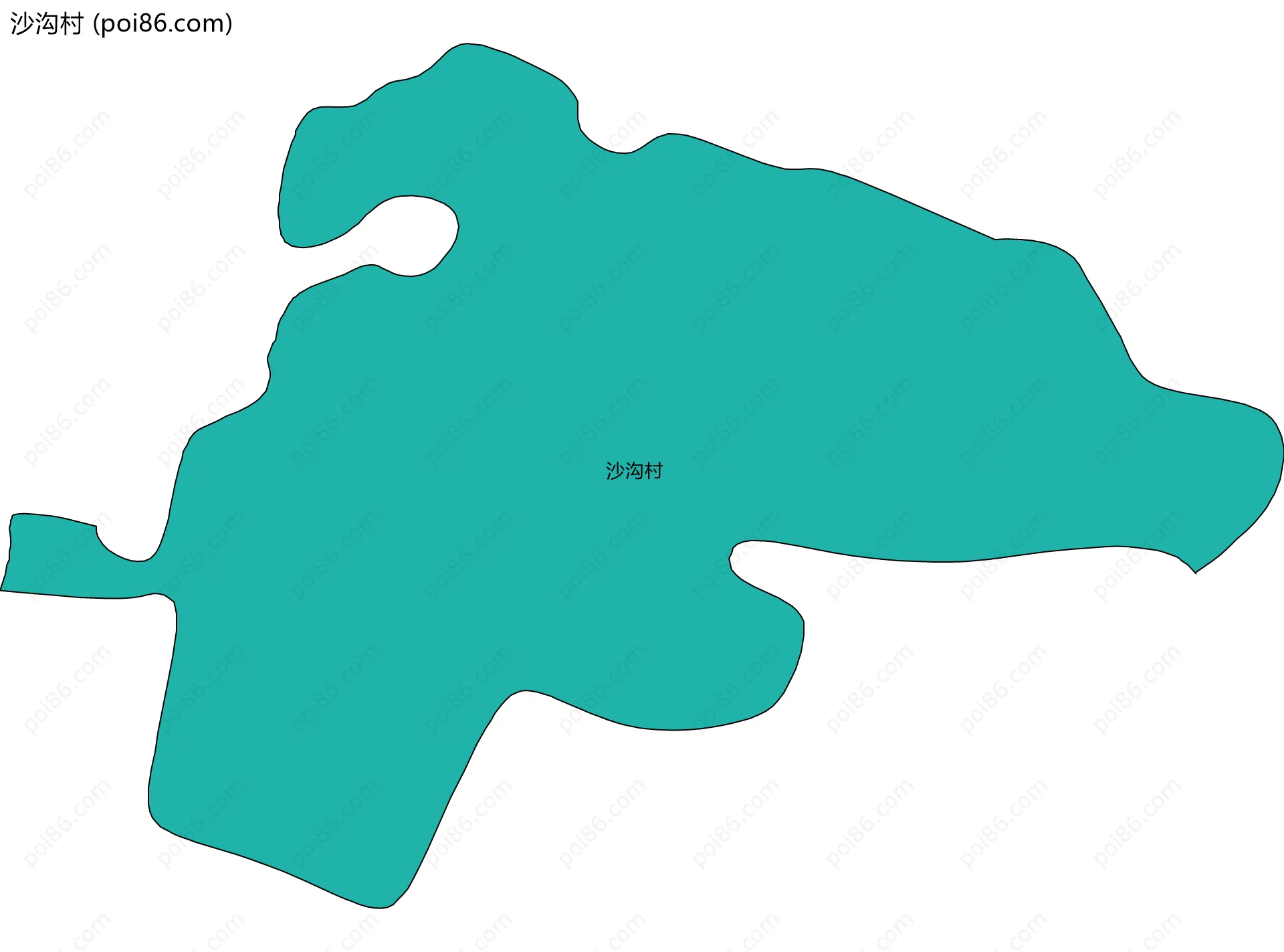 沙沟村边界地图