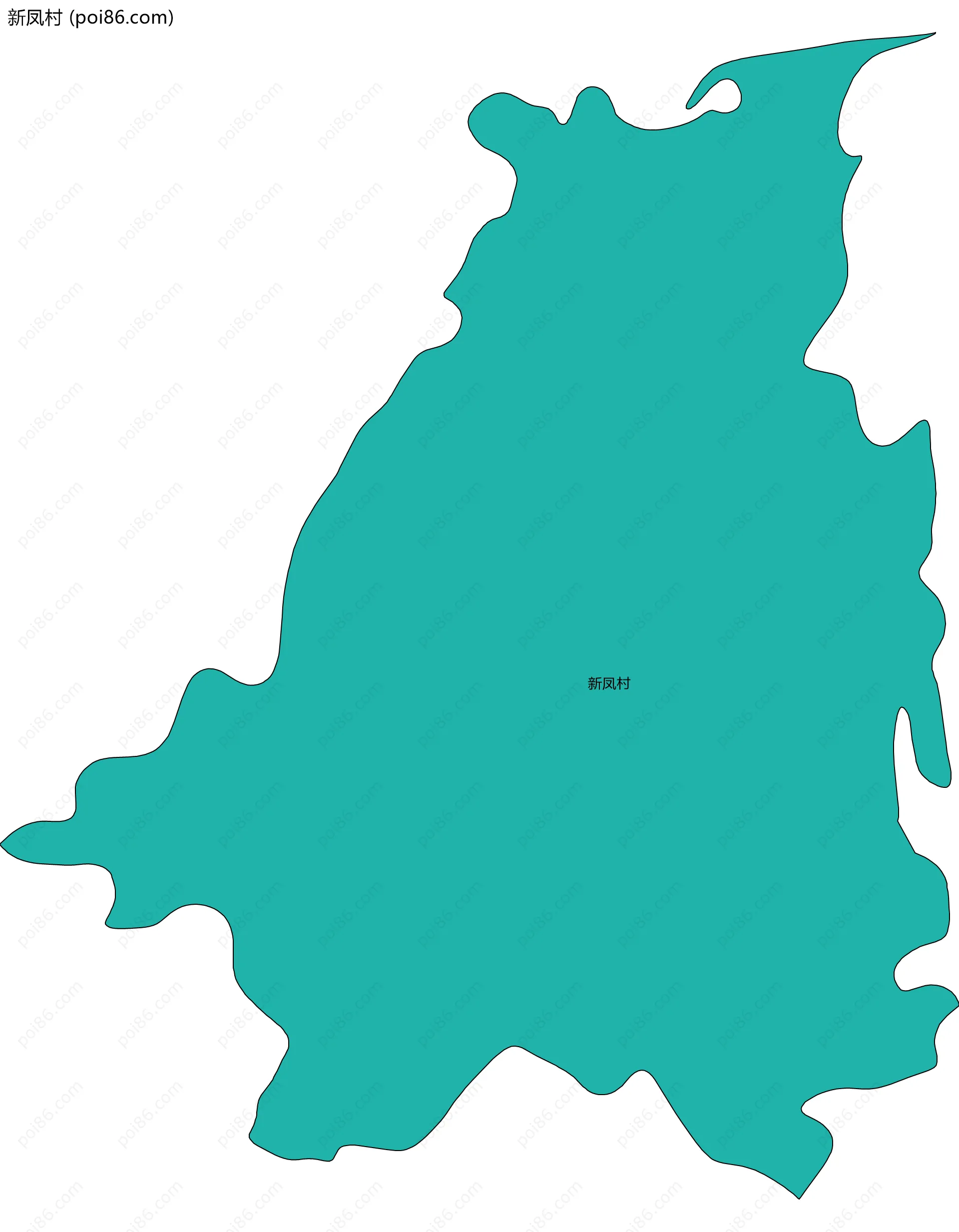 新凤村边界地图