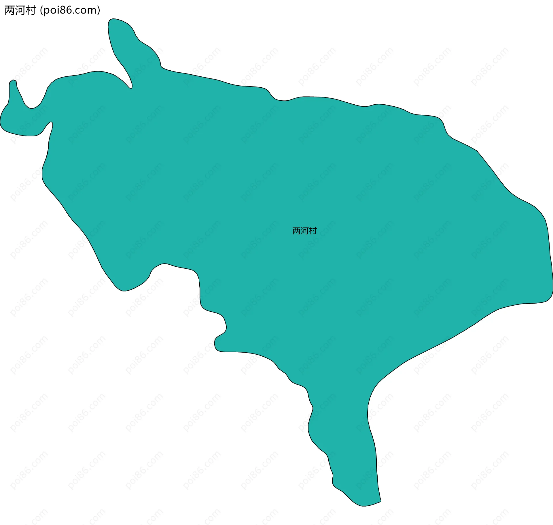 两河村边界地图