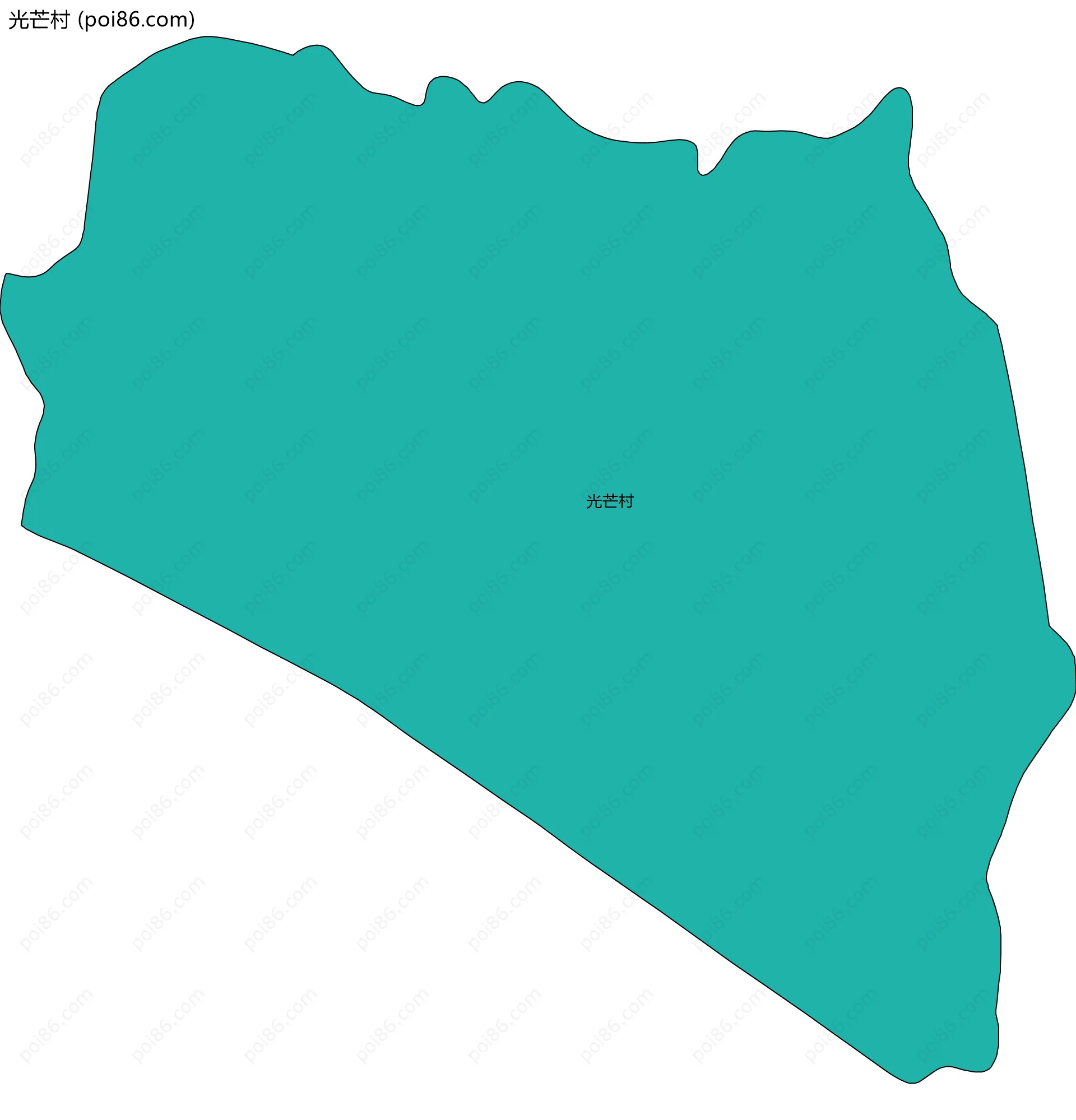 光芒村边界地图