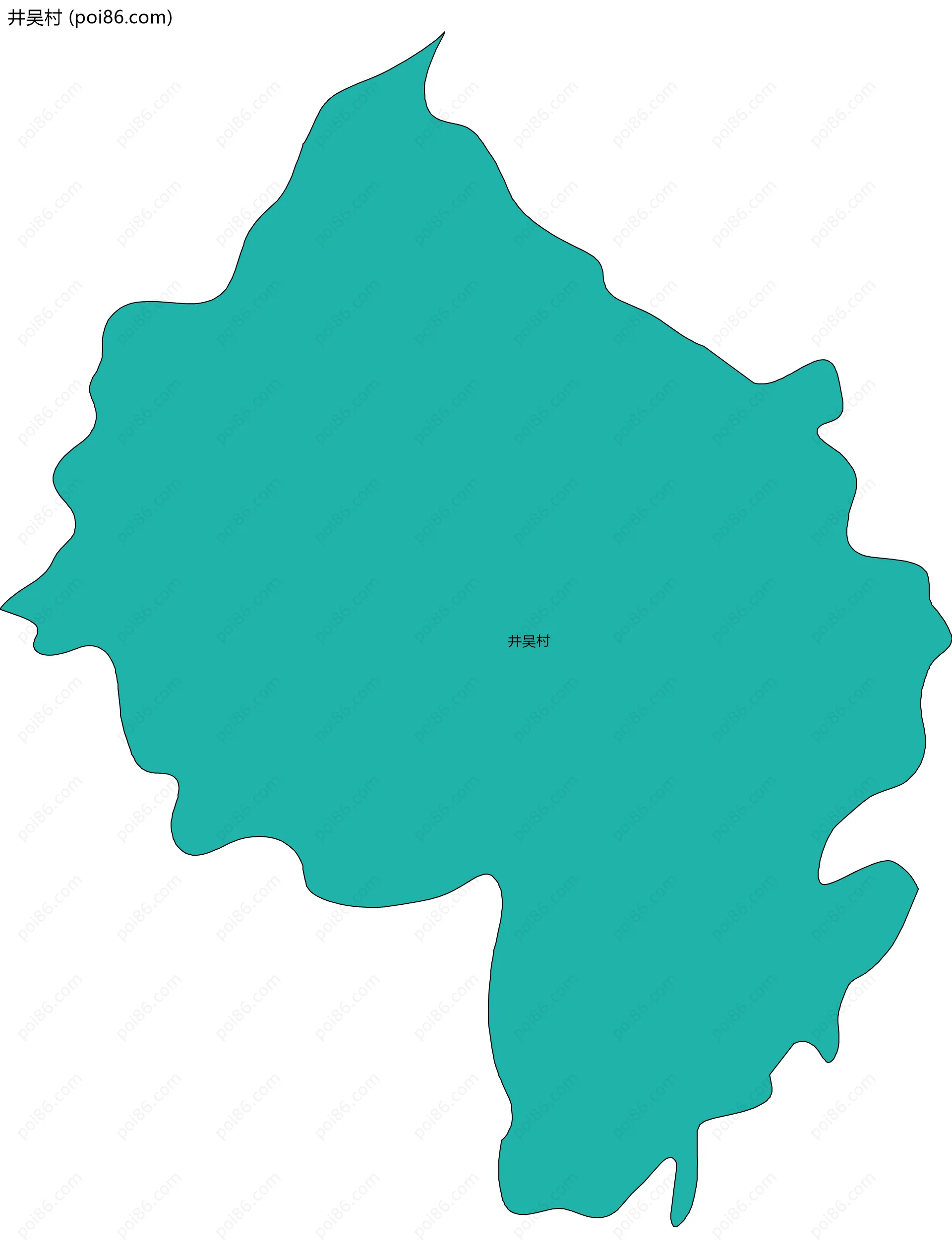 井吴村边界地图