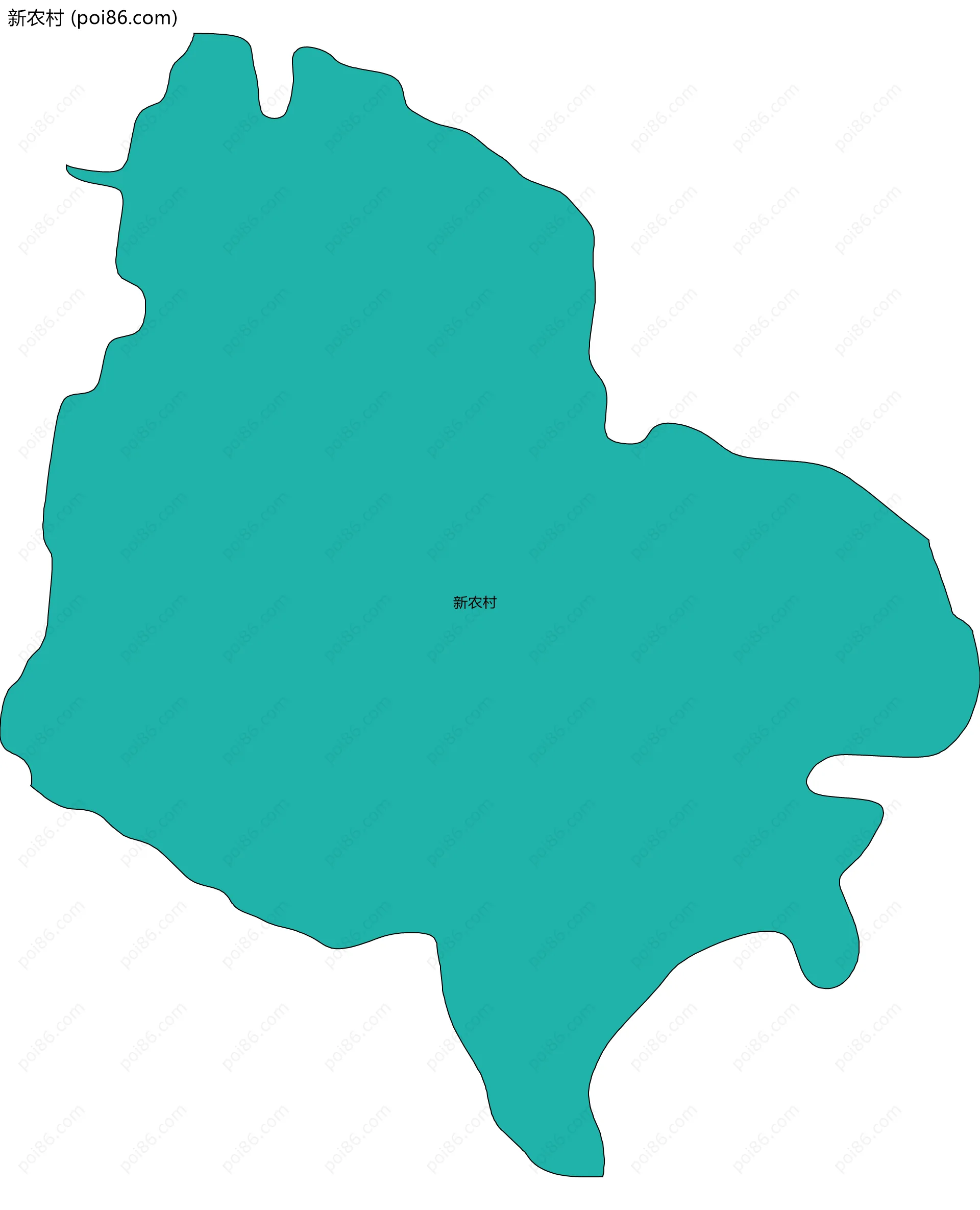 新农村边界地图