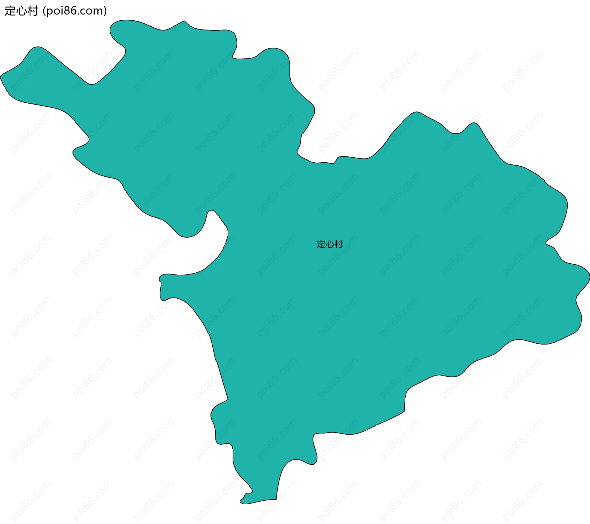 定心村边界地图