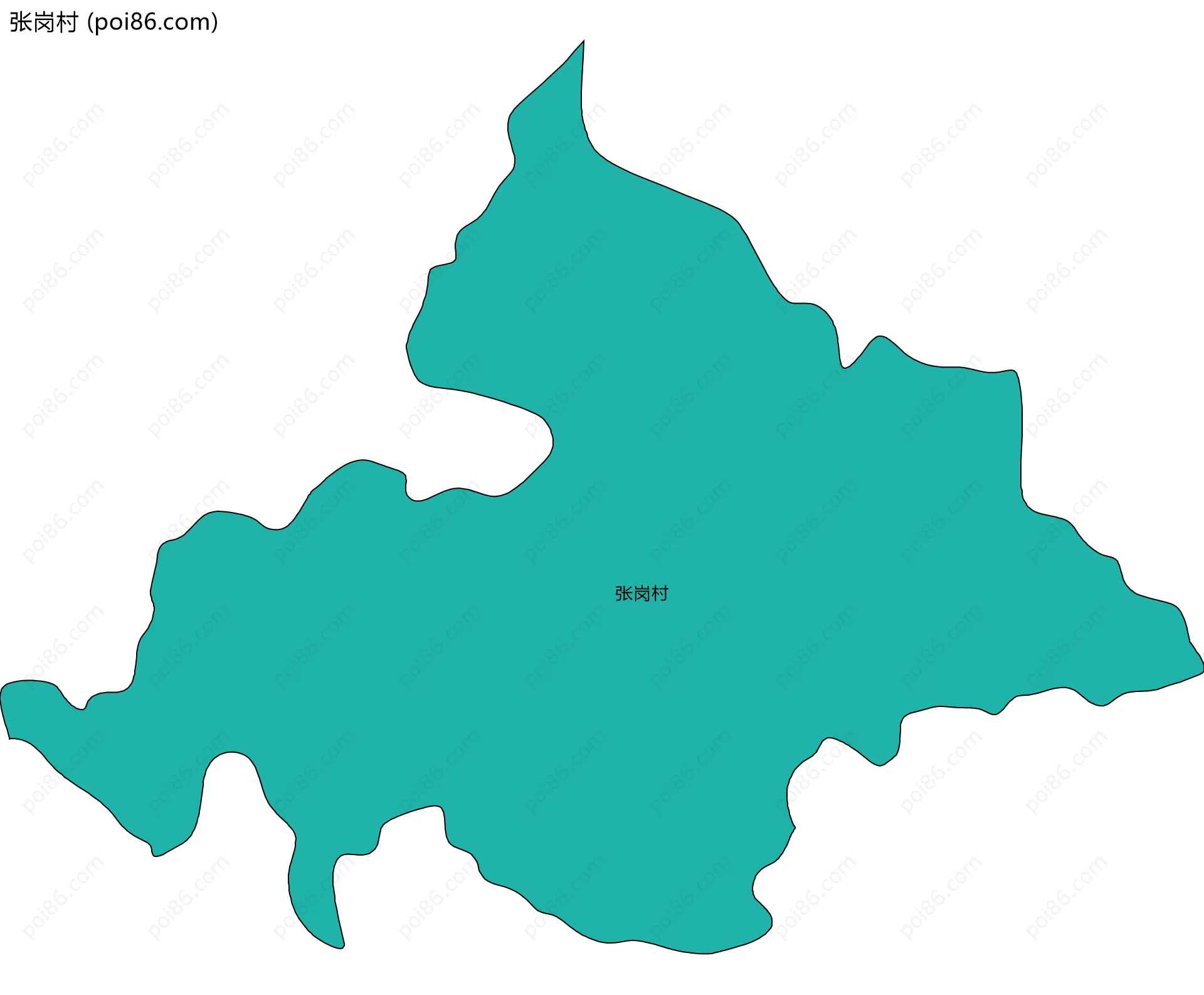 张岗村边界地图