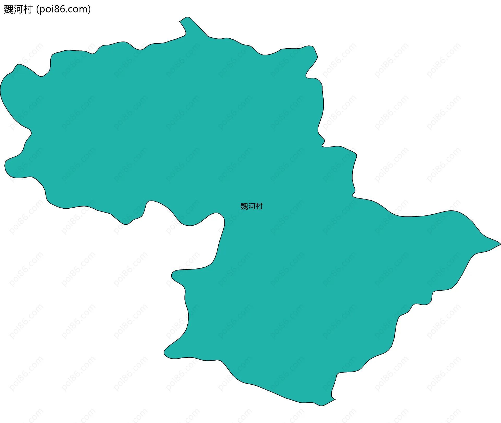 魏河村边界地图