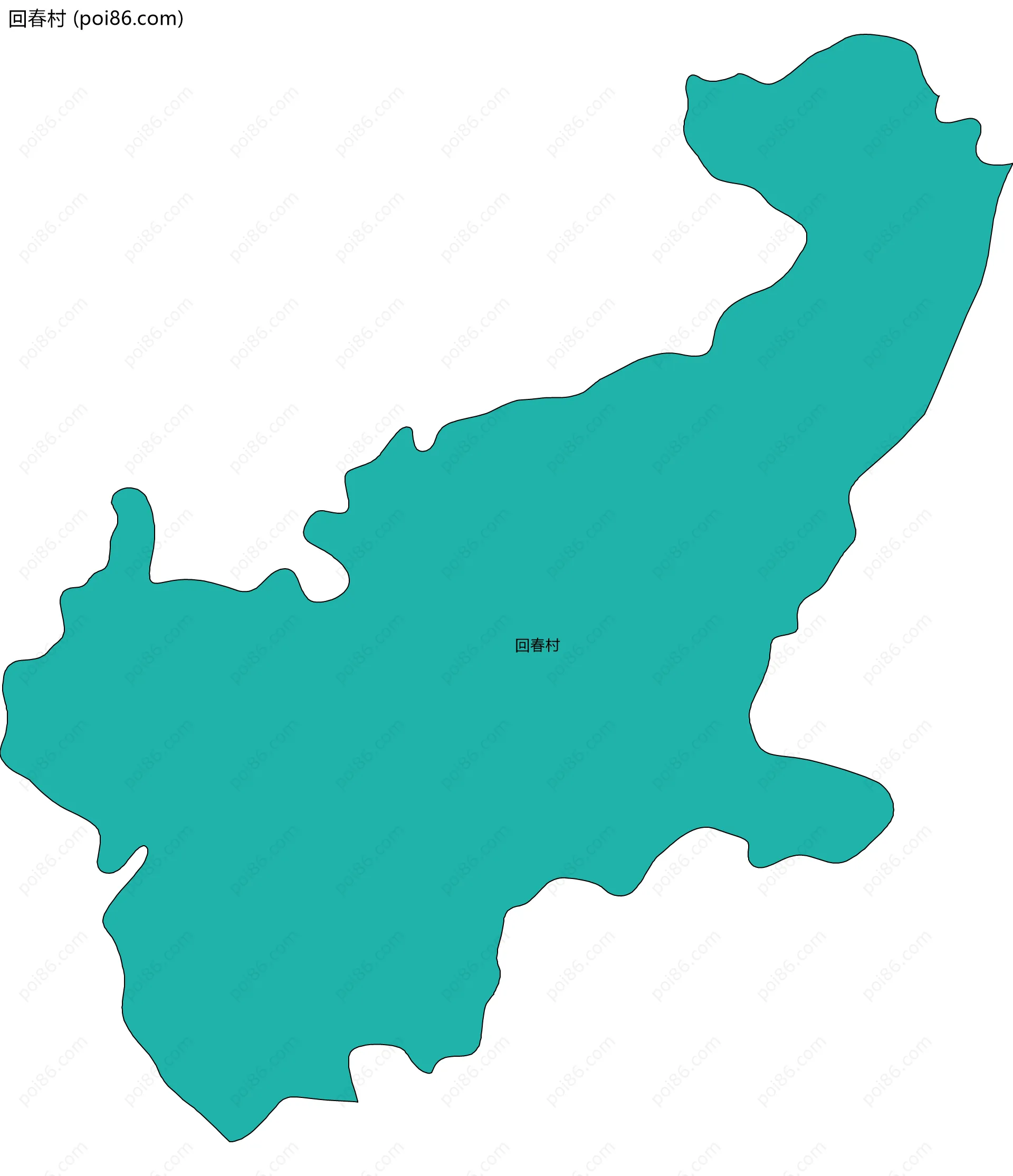 回春村边界地图