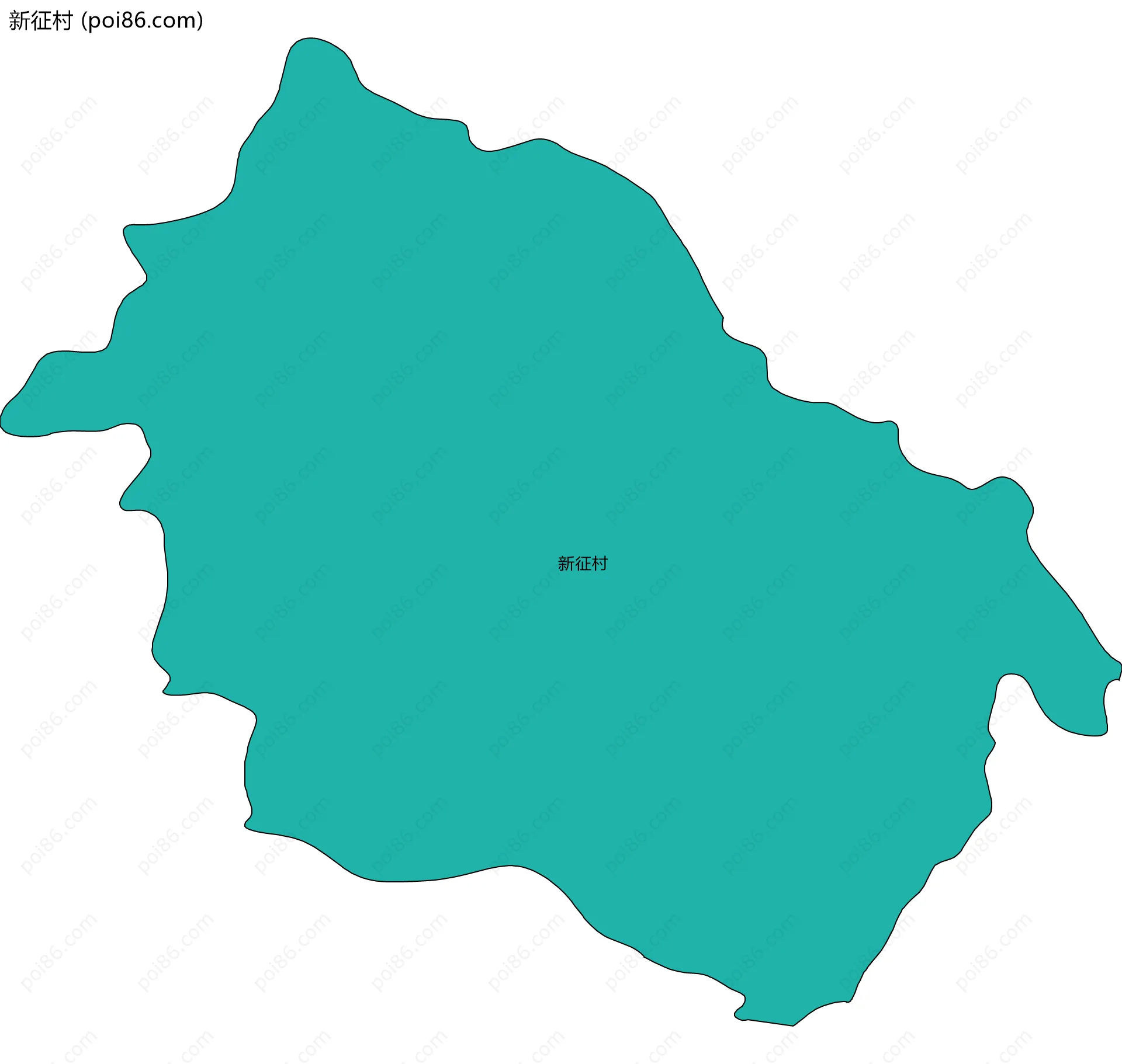 新征村边界地图