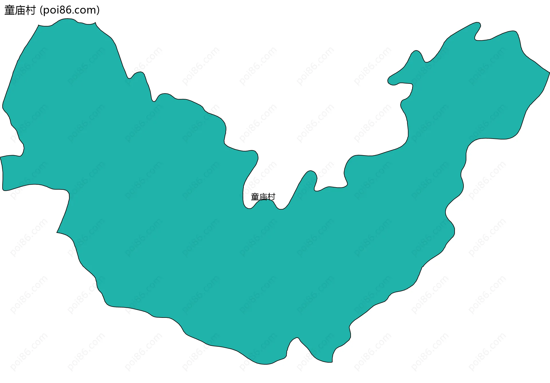 童庙村边界地图