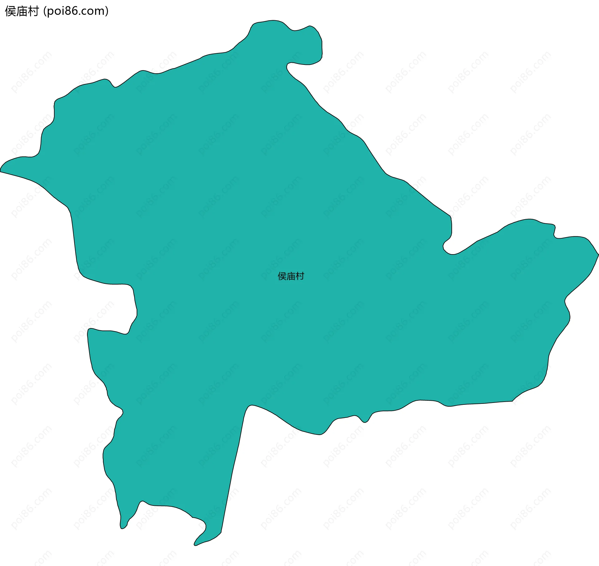 侯庙村边界地图