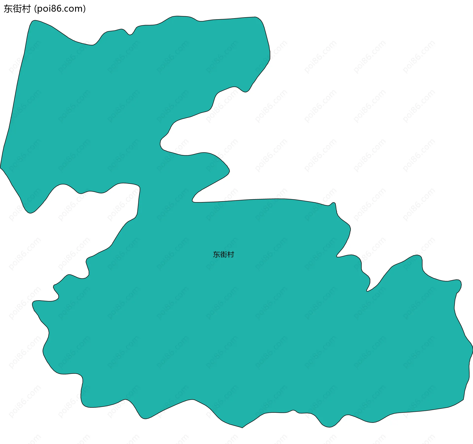 东街村边界地图