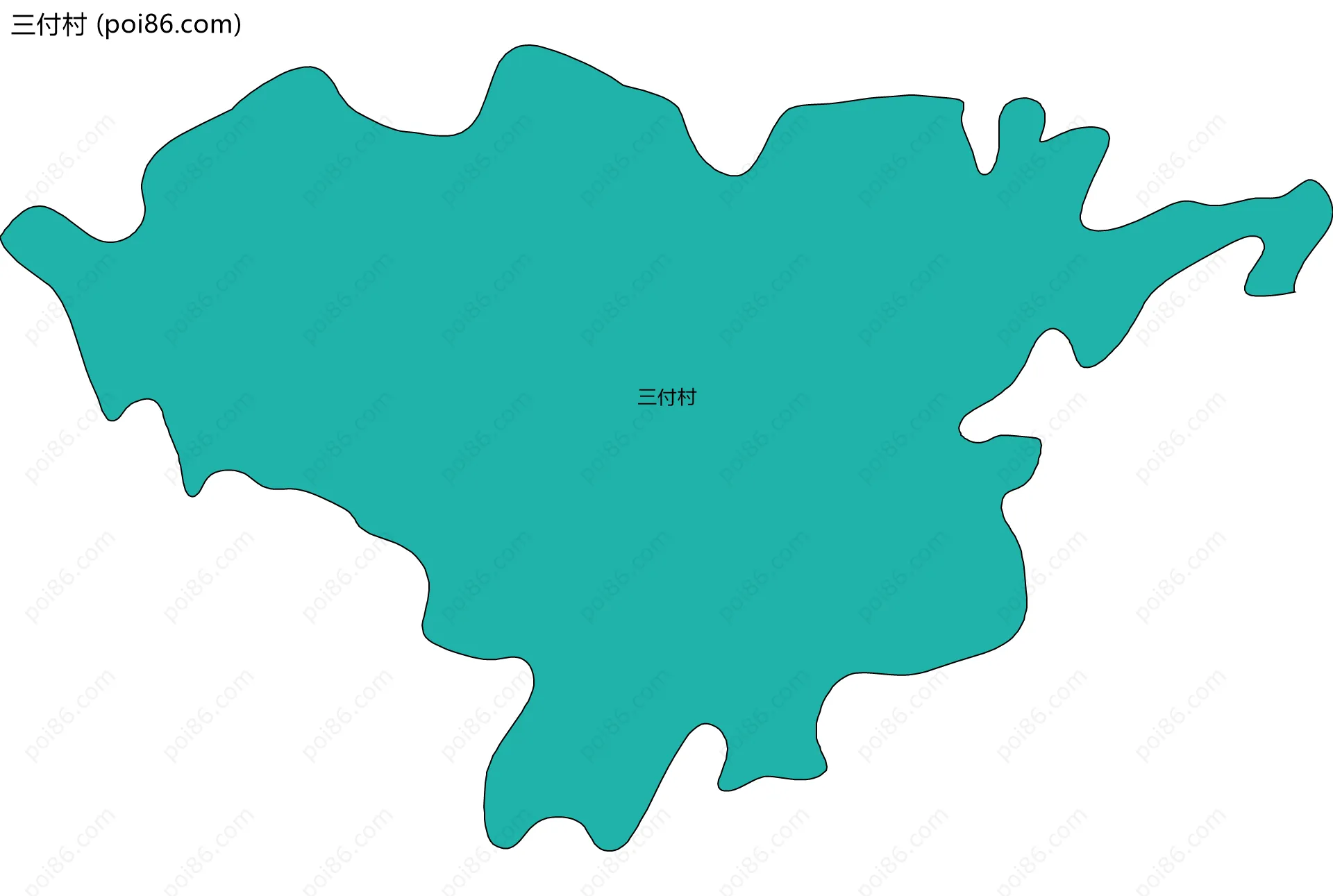 三付村边界地图