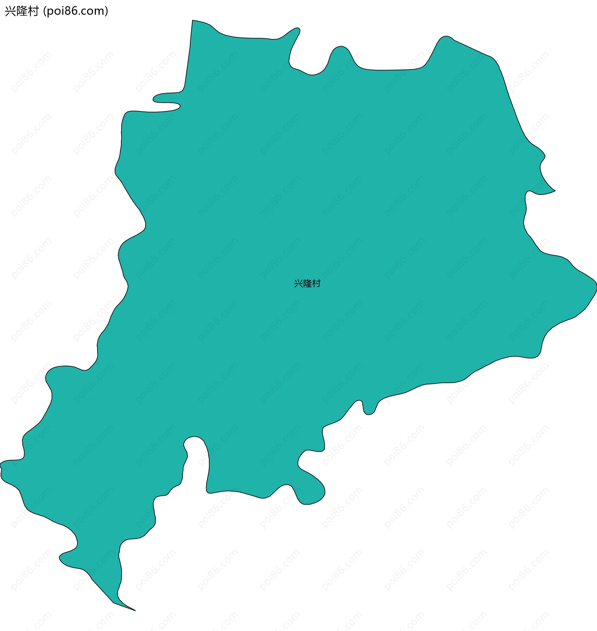 兴隆村边界地图