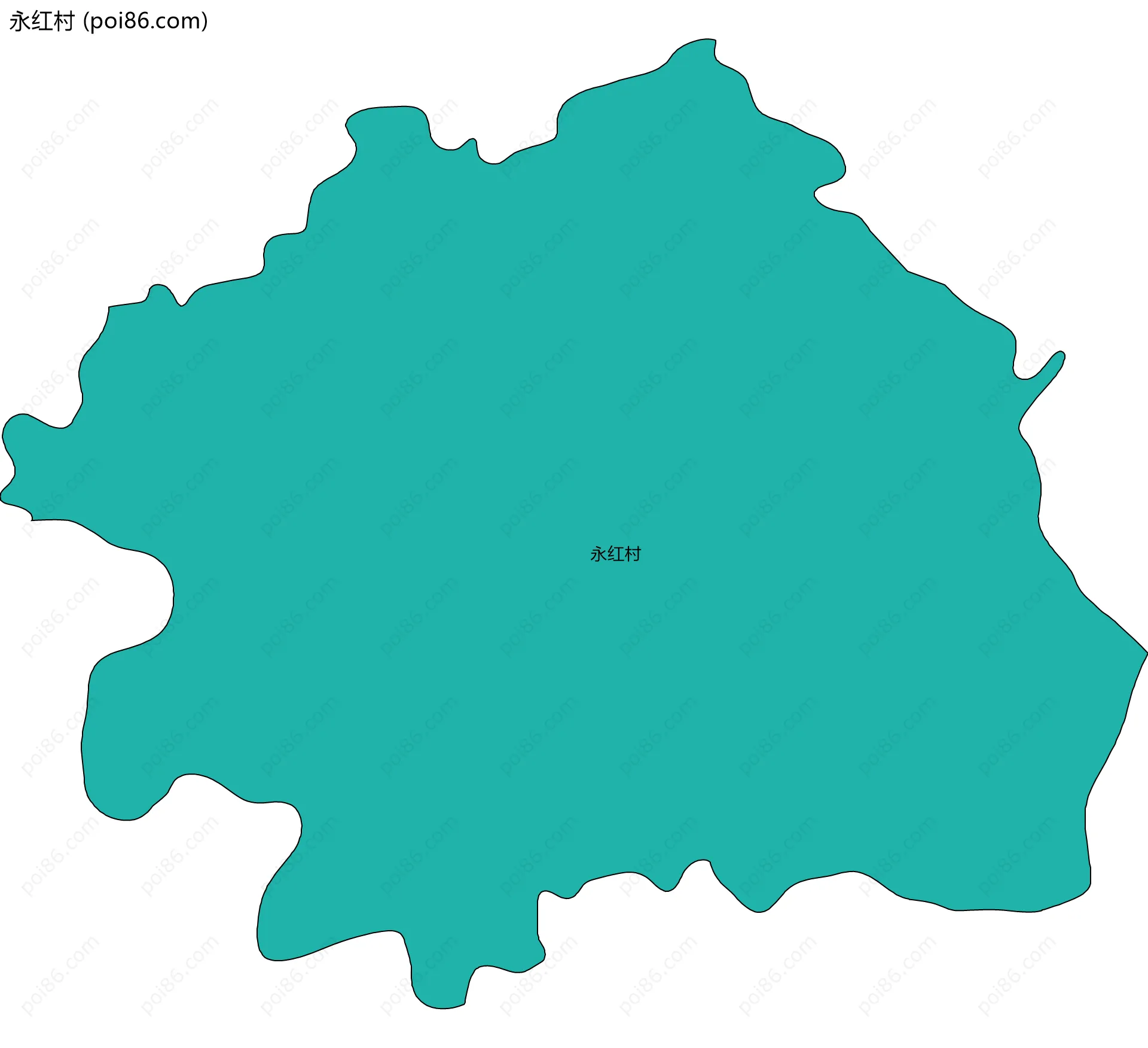 永红村边界地图