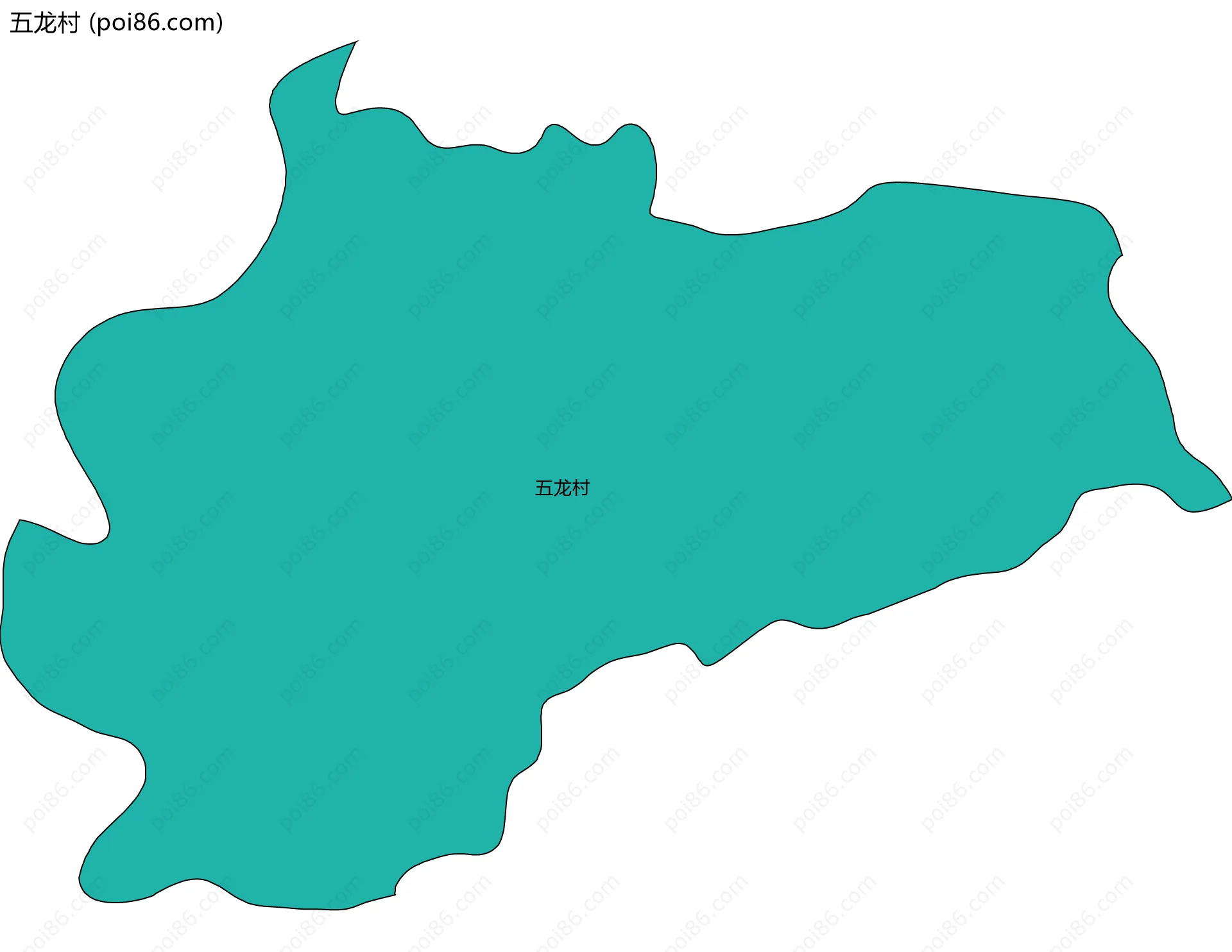 五龙村边界地图