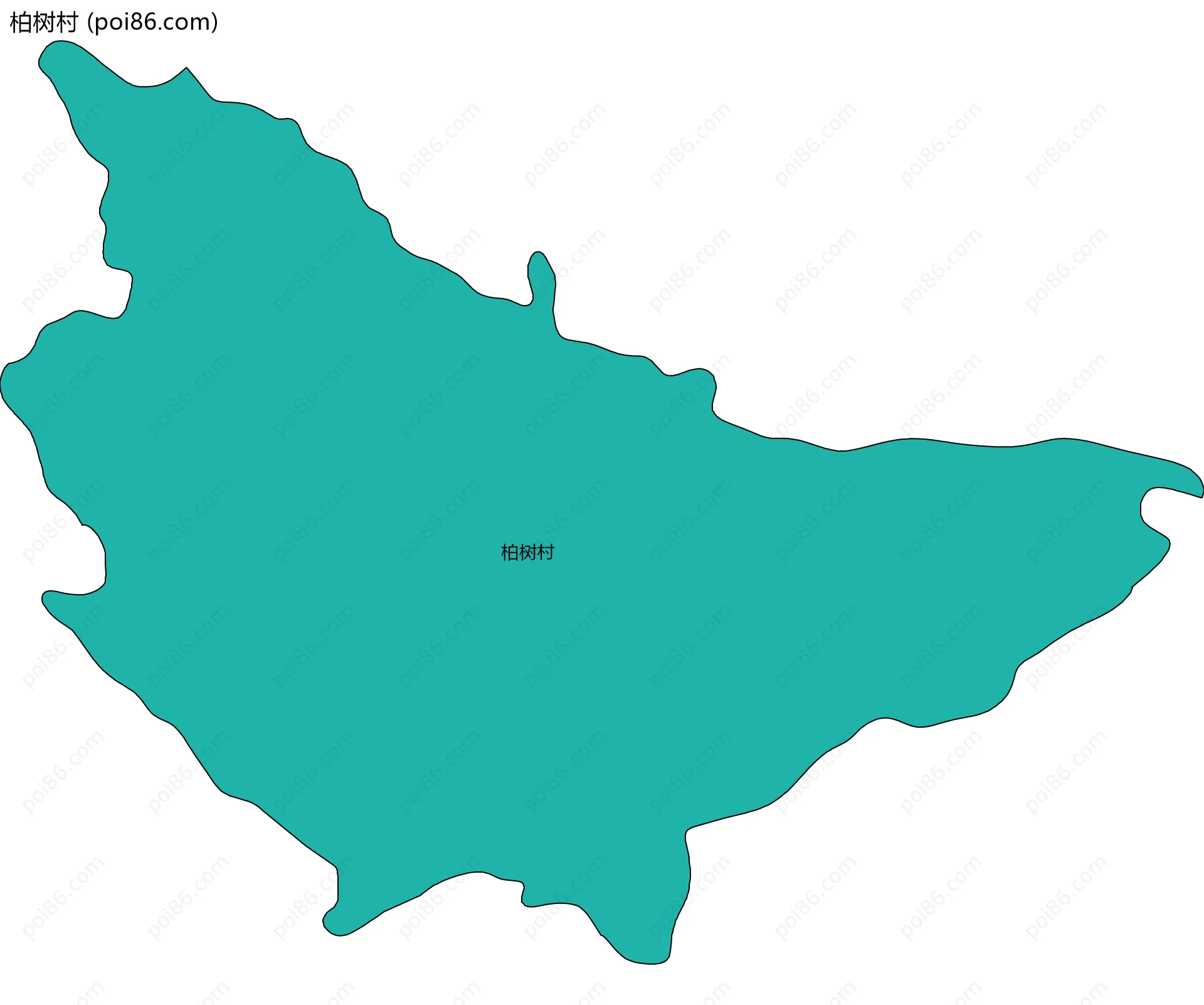 柏树村边界地图