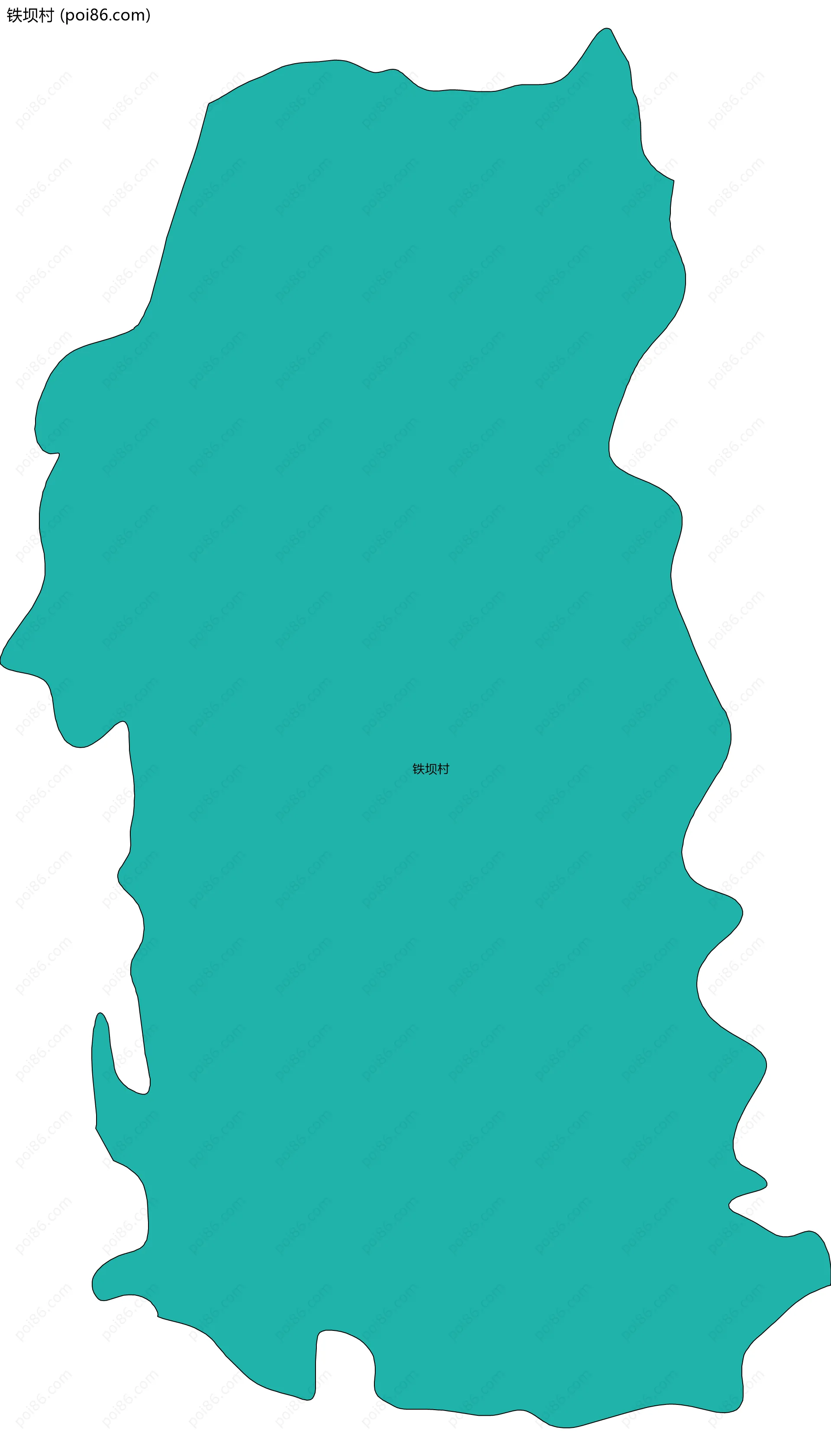 铁坝村边界地图