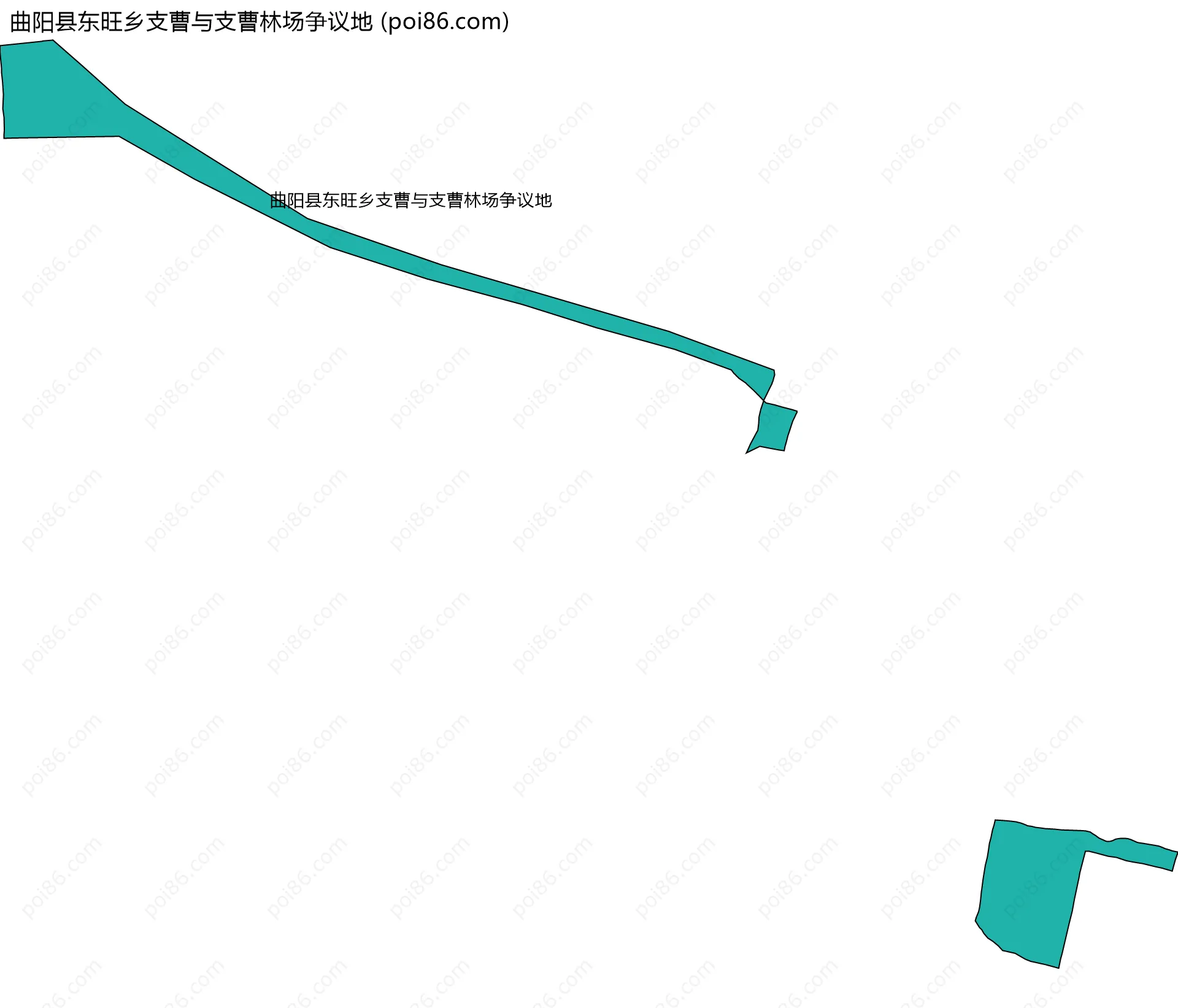 曲阳县东旺乡支曹与支曹林场争议地边界地图