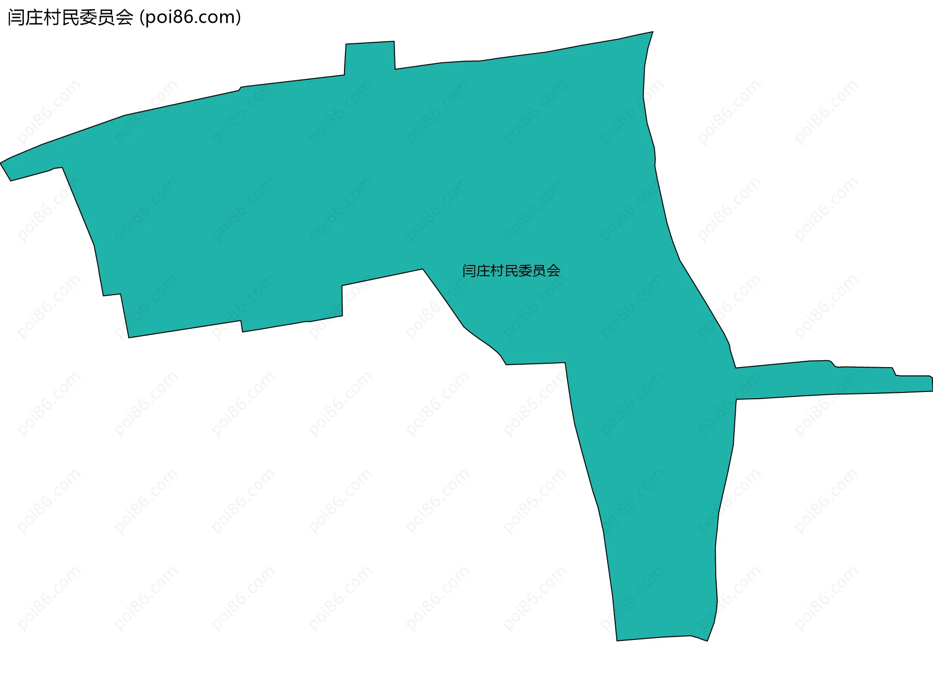 闫庄村民委员会边界地图