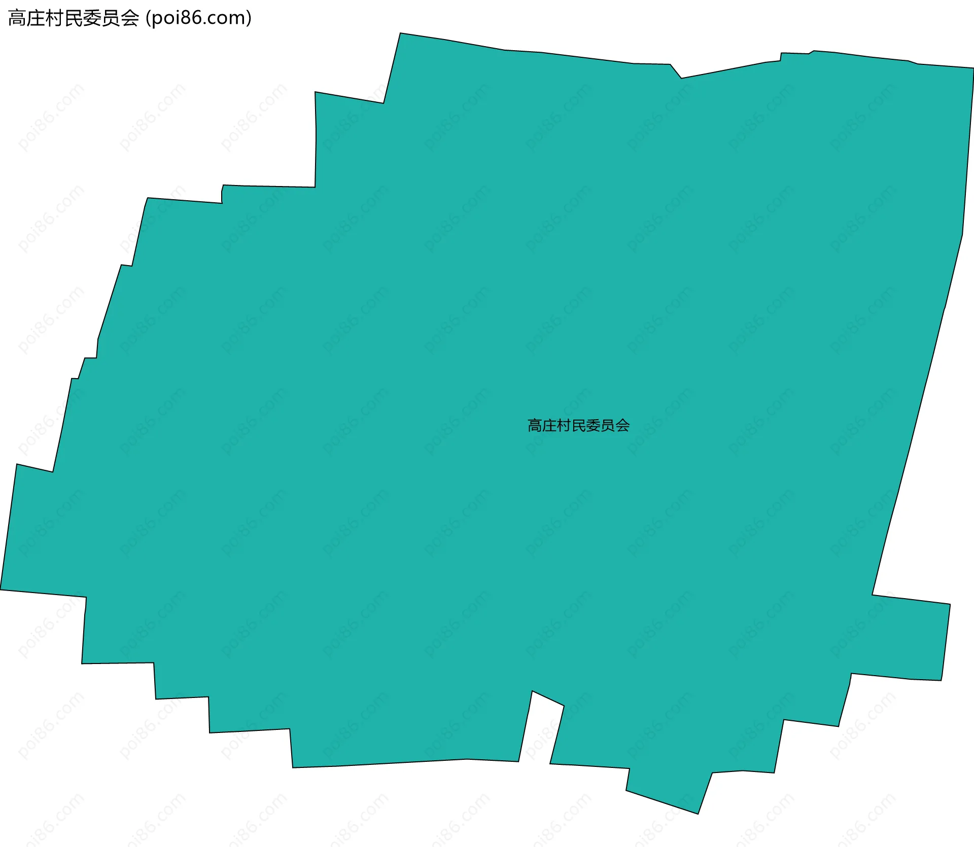 高庄村民委员会边界地图