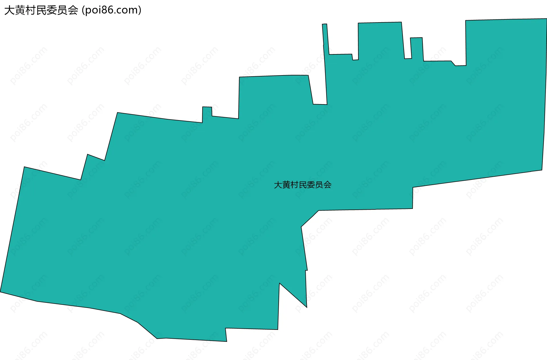 大黄村民委员会边界地图