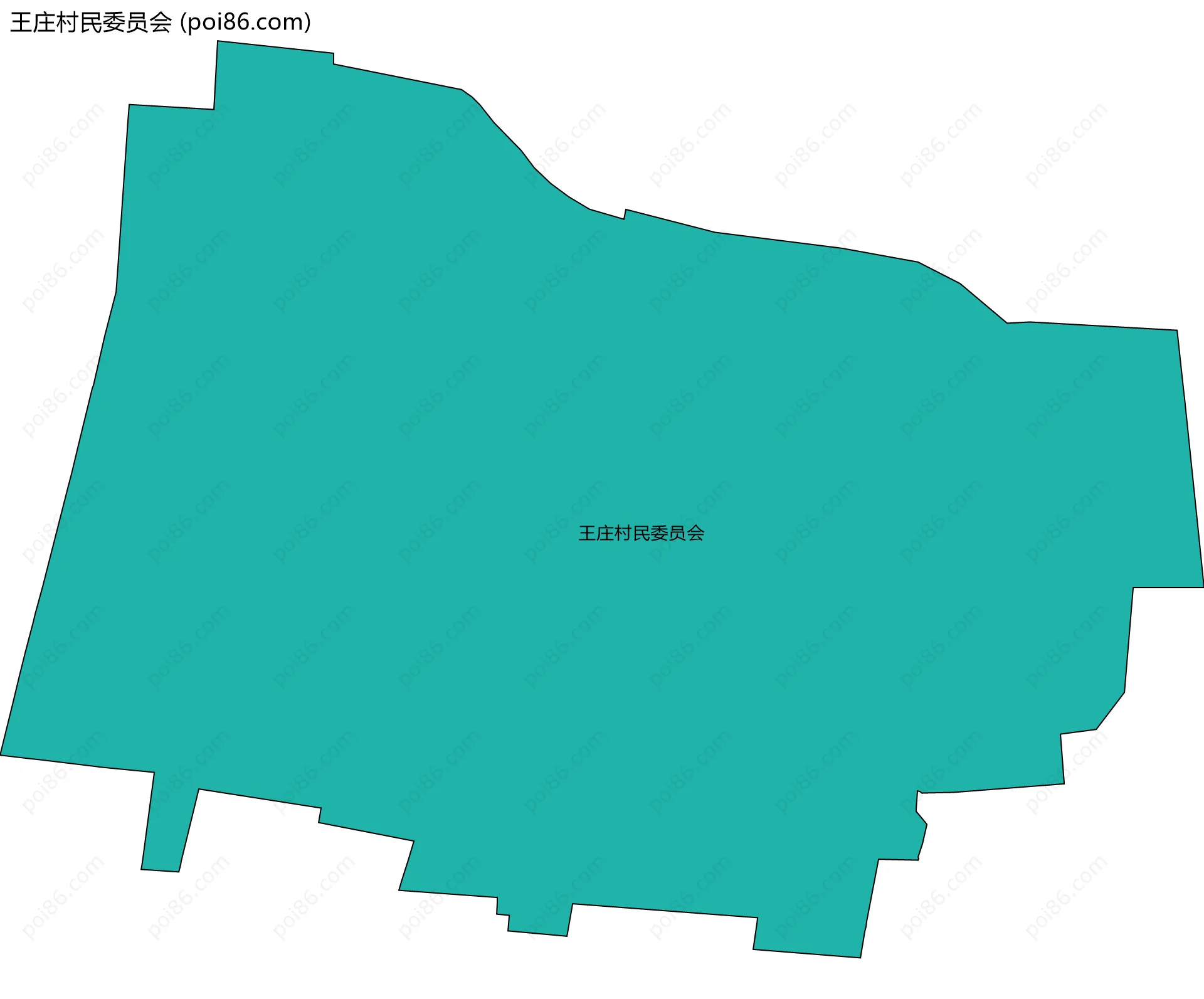 王庄村民委员会边界地图