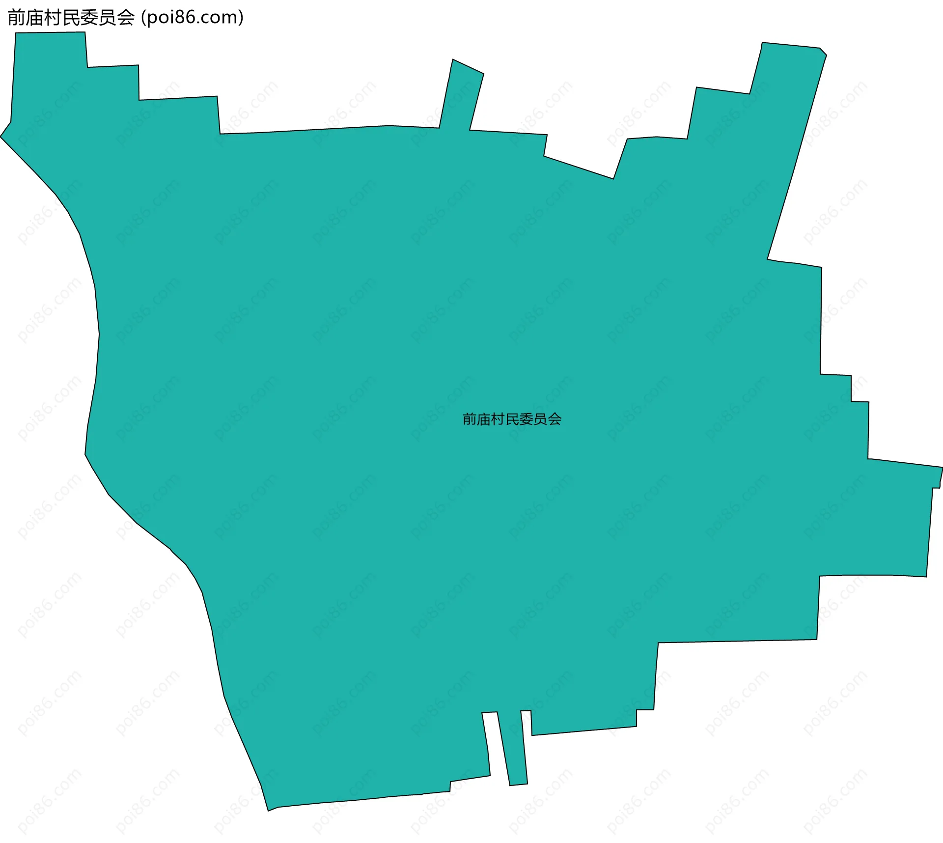 前庙村民委员会边界地图