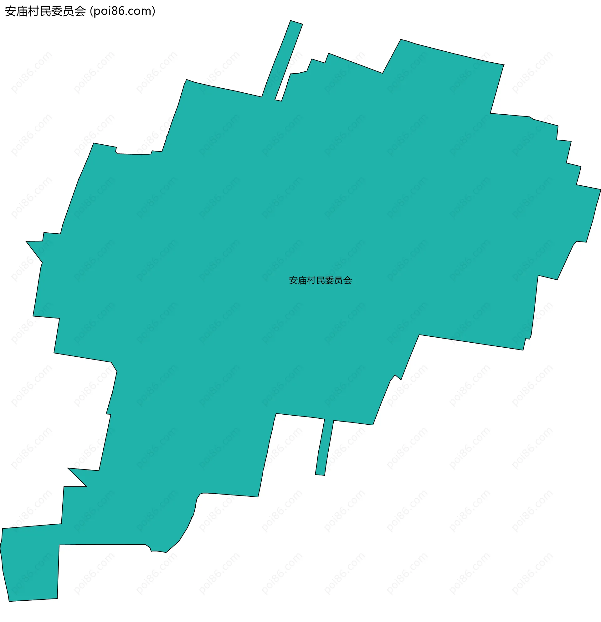 安庙村民委员会边界地图