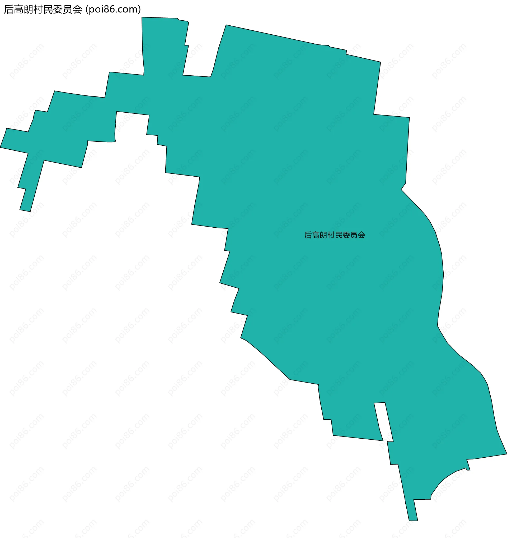 后高朗村民委员会边界地图