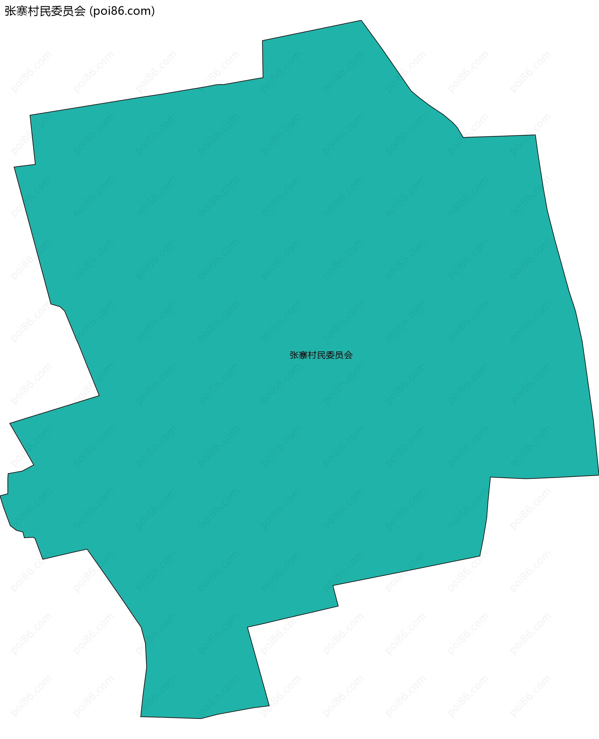 张寨村民委员会边界地图