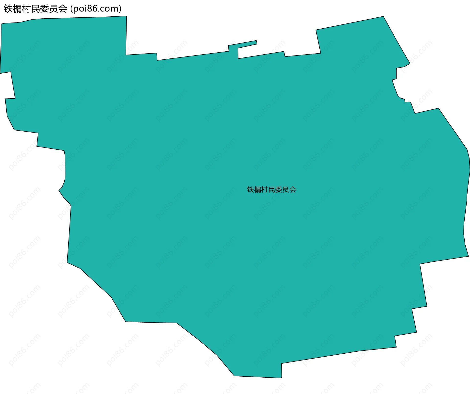 铁榍村民委员会边界地图