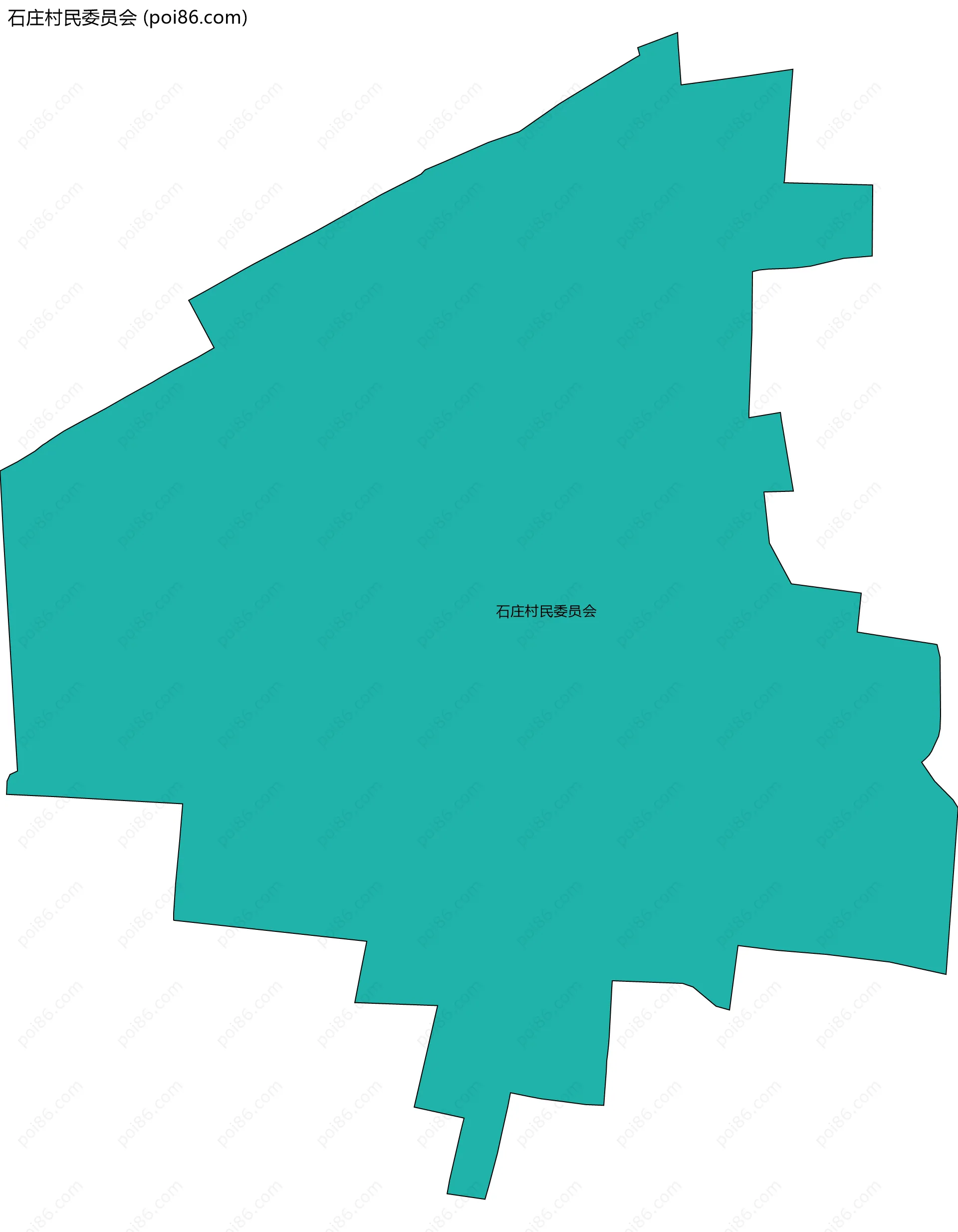 石庄村民委员会边界地图