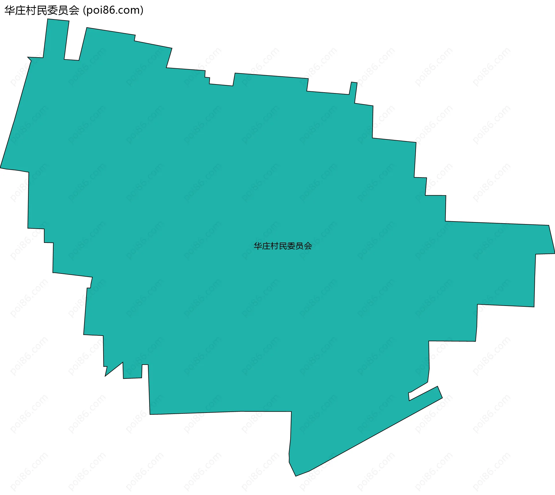 华庄村民委员会边界地图