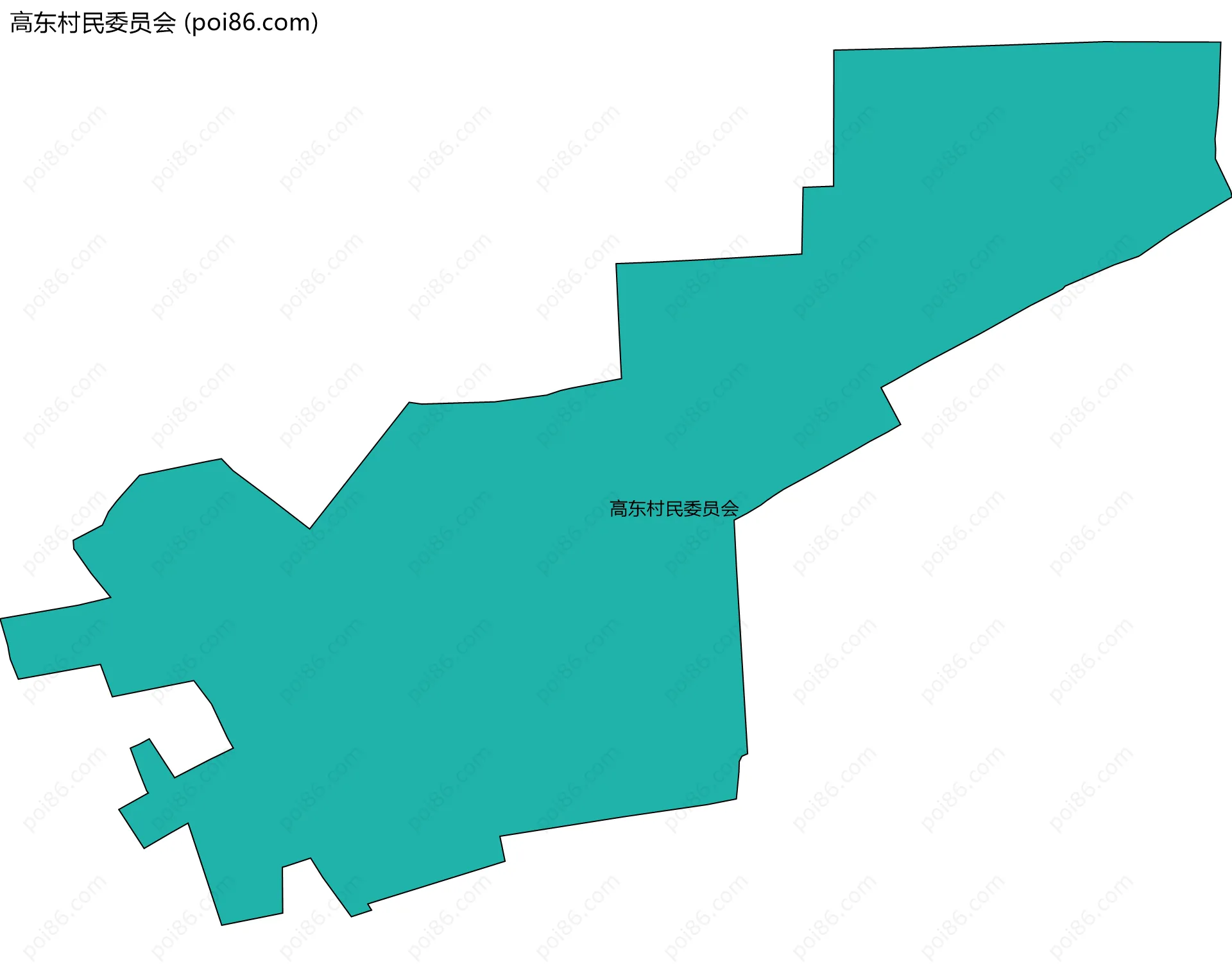高东村民委员会边界地图
