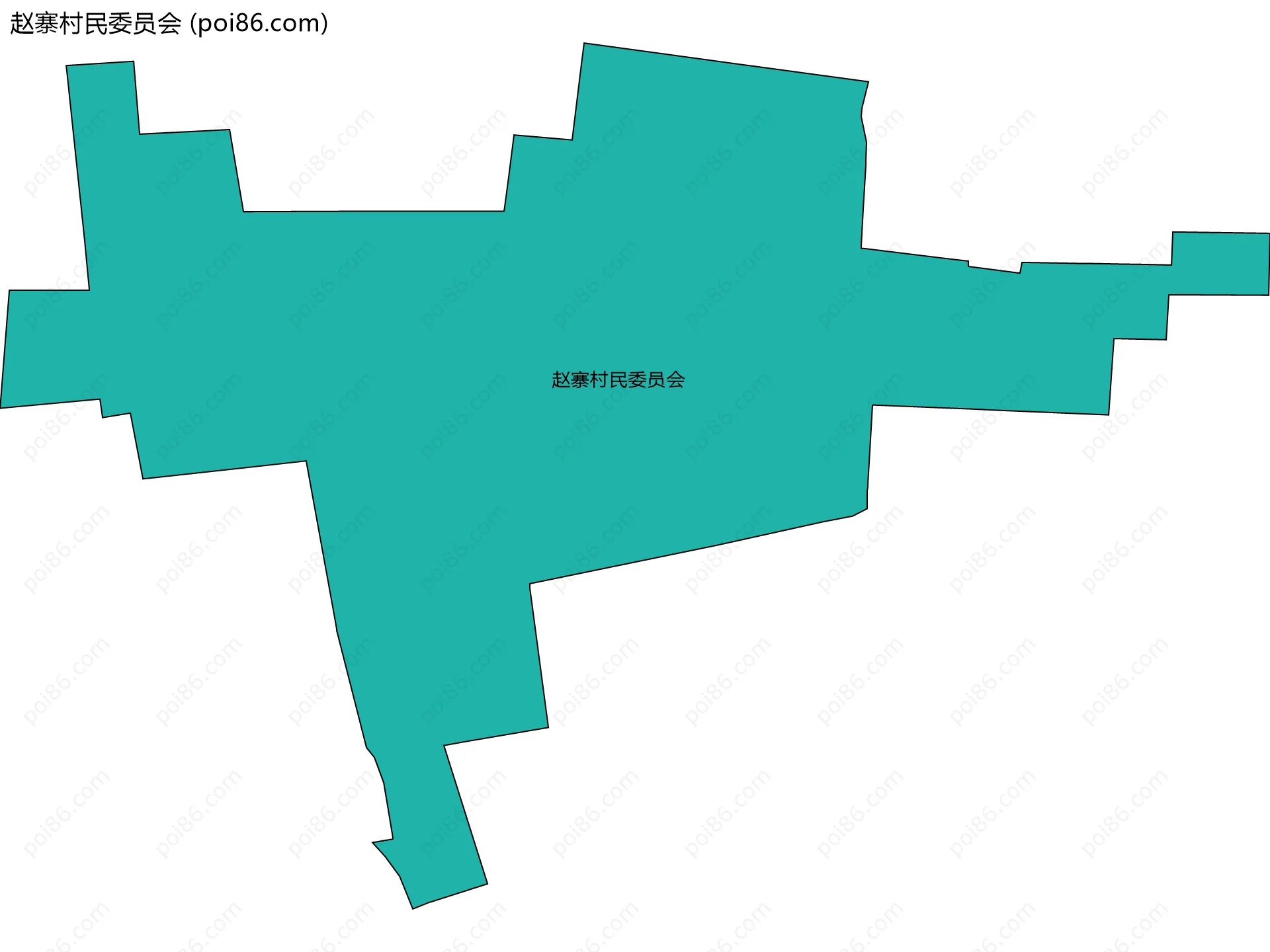 赵寨村民委员会边界地图