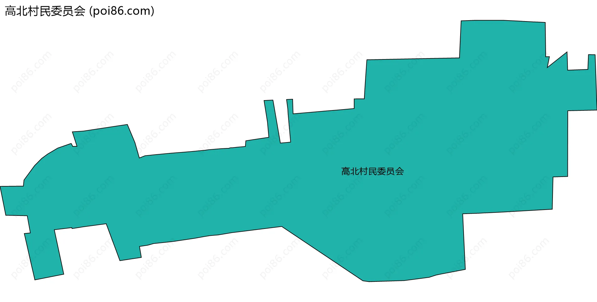 高北村民委员会边界地图