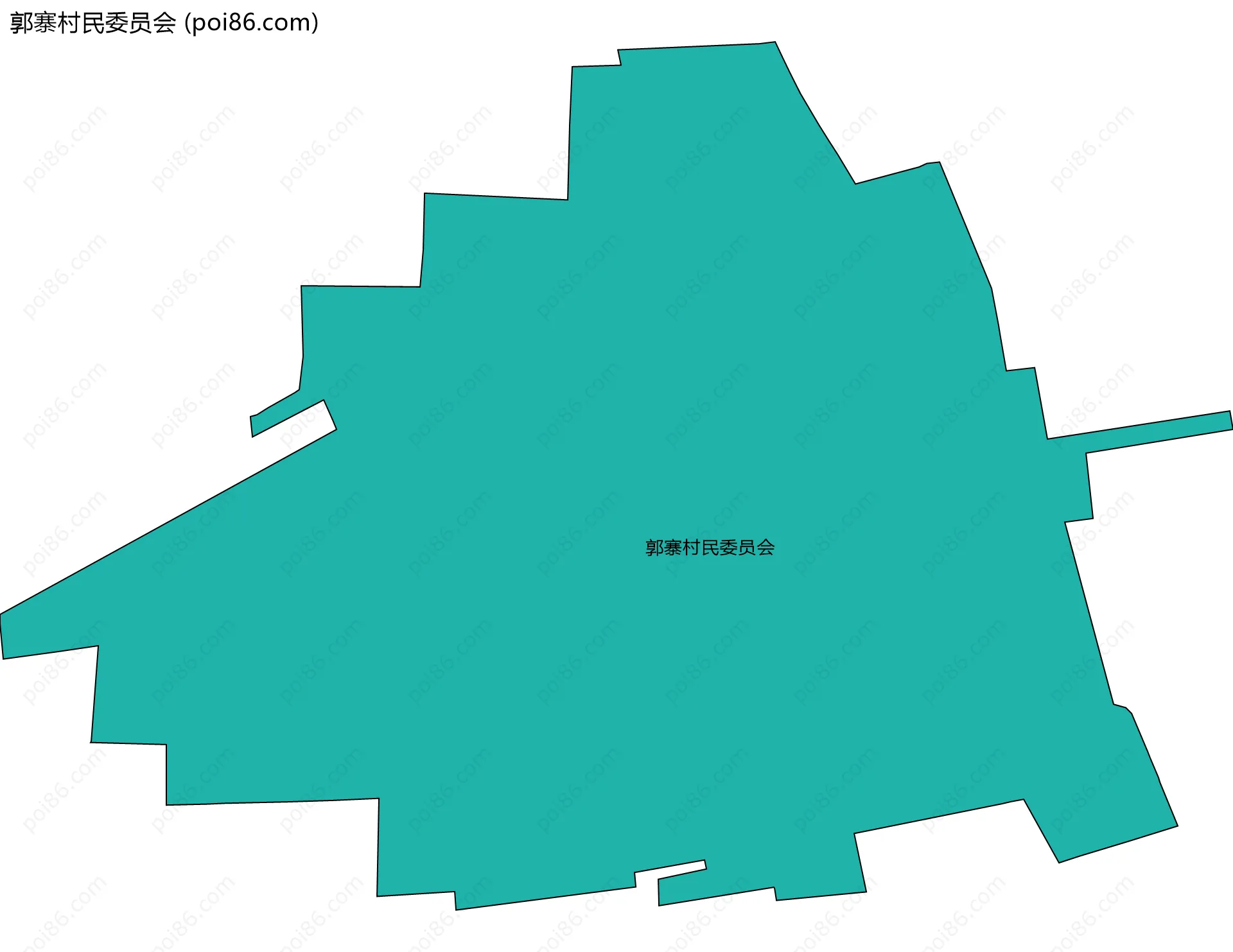 郭寨村民委员会边界地图