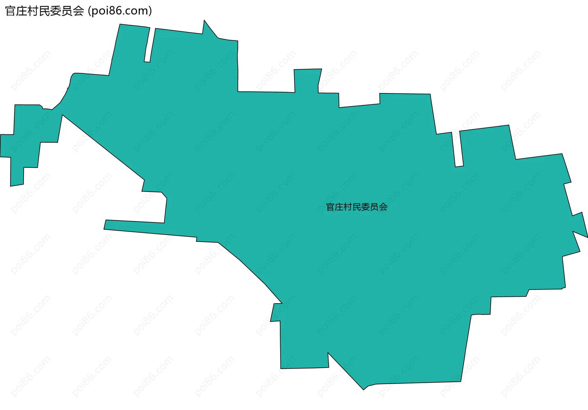 官庄村民委员会边界地图