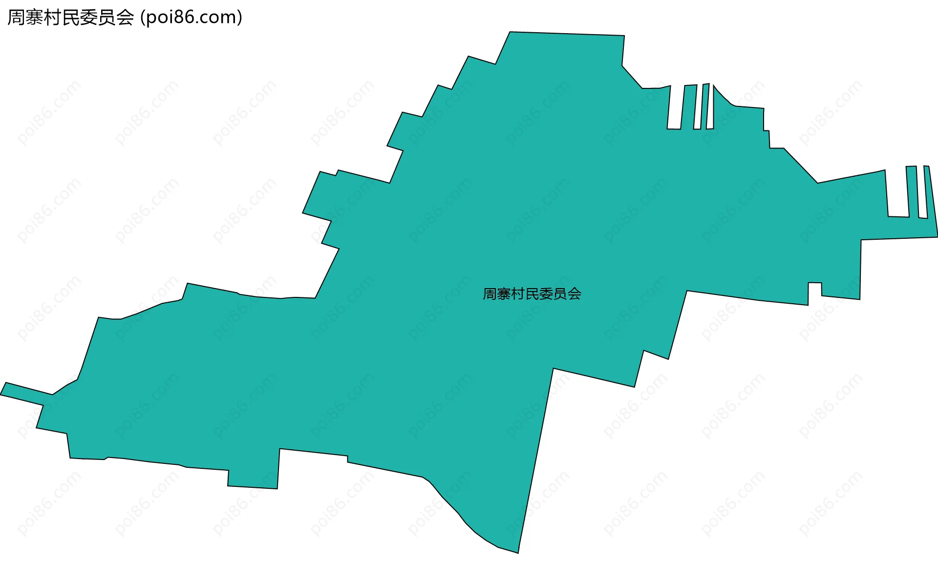 周寨村民委员会边界地图