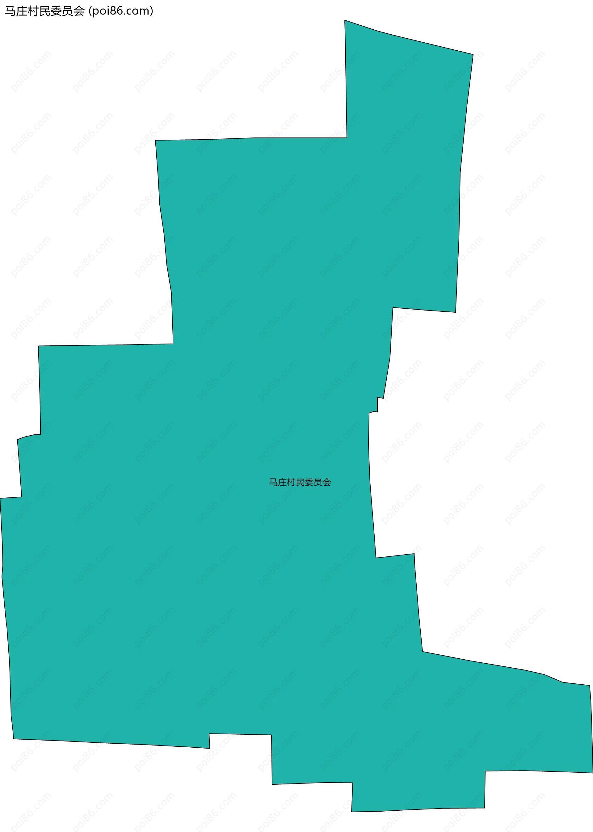 马庄村民委员会边界地图