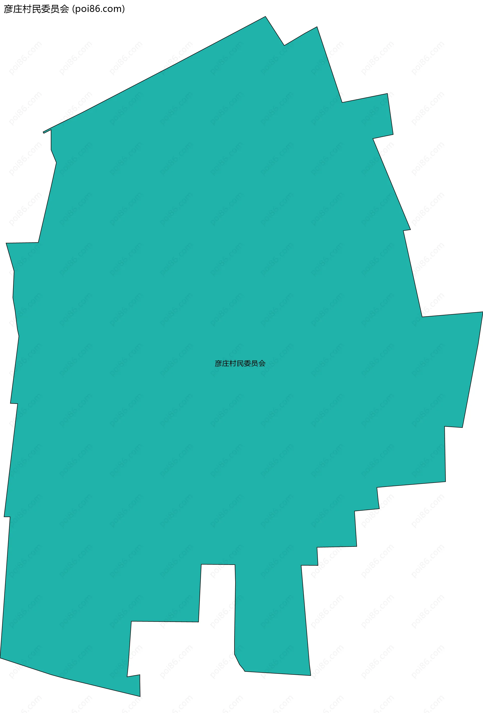 彦庄村民委员会边界地图